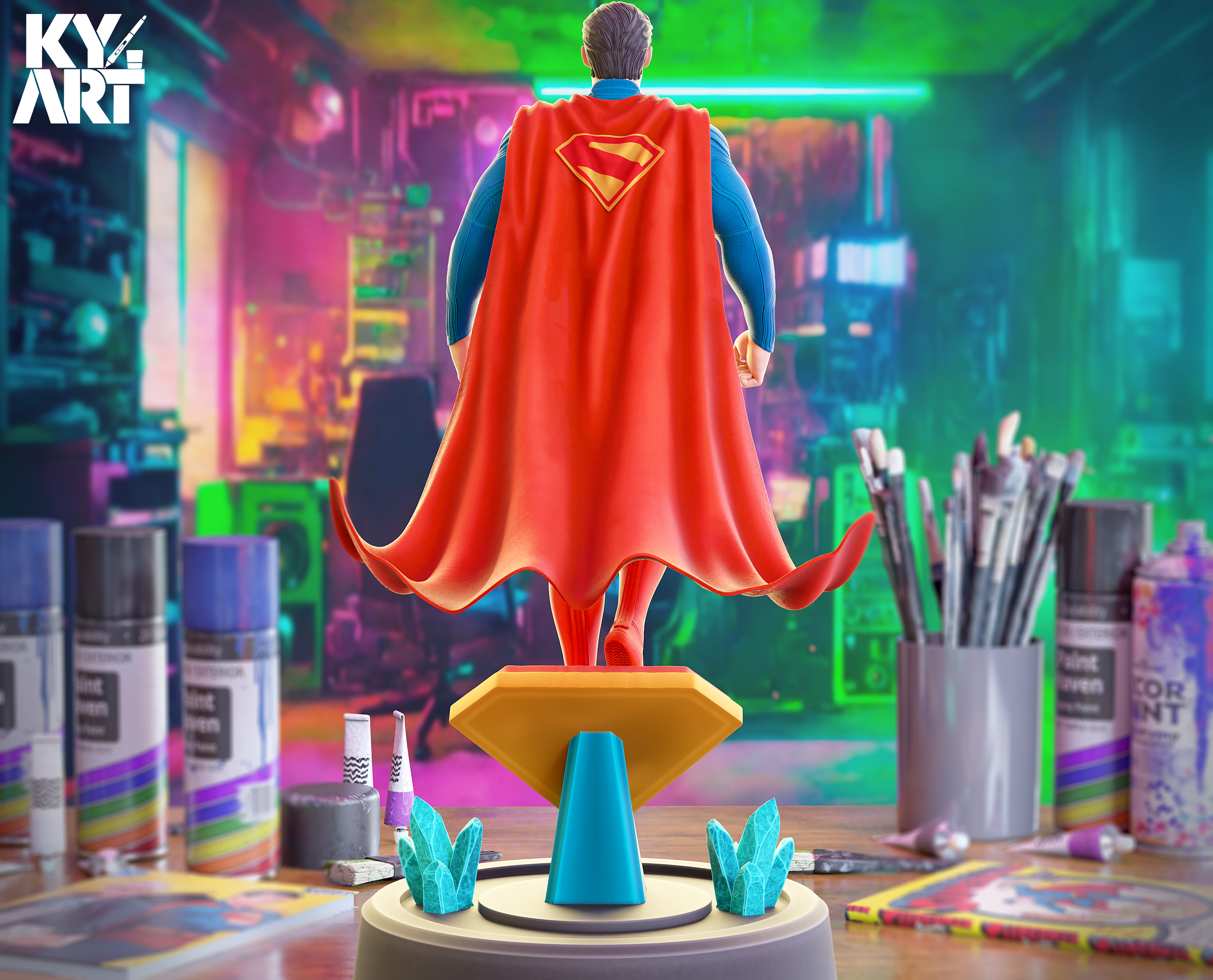 Superman 2025 3D Printable Fan Art Statue   Look Up 3D print model_4
