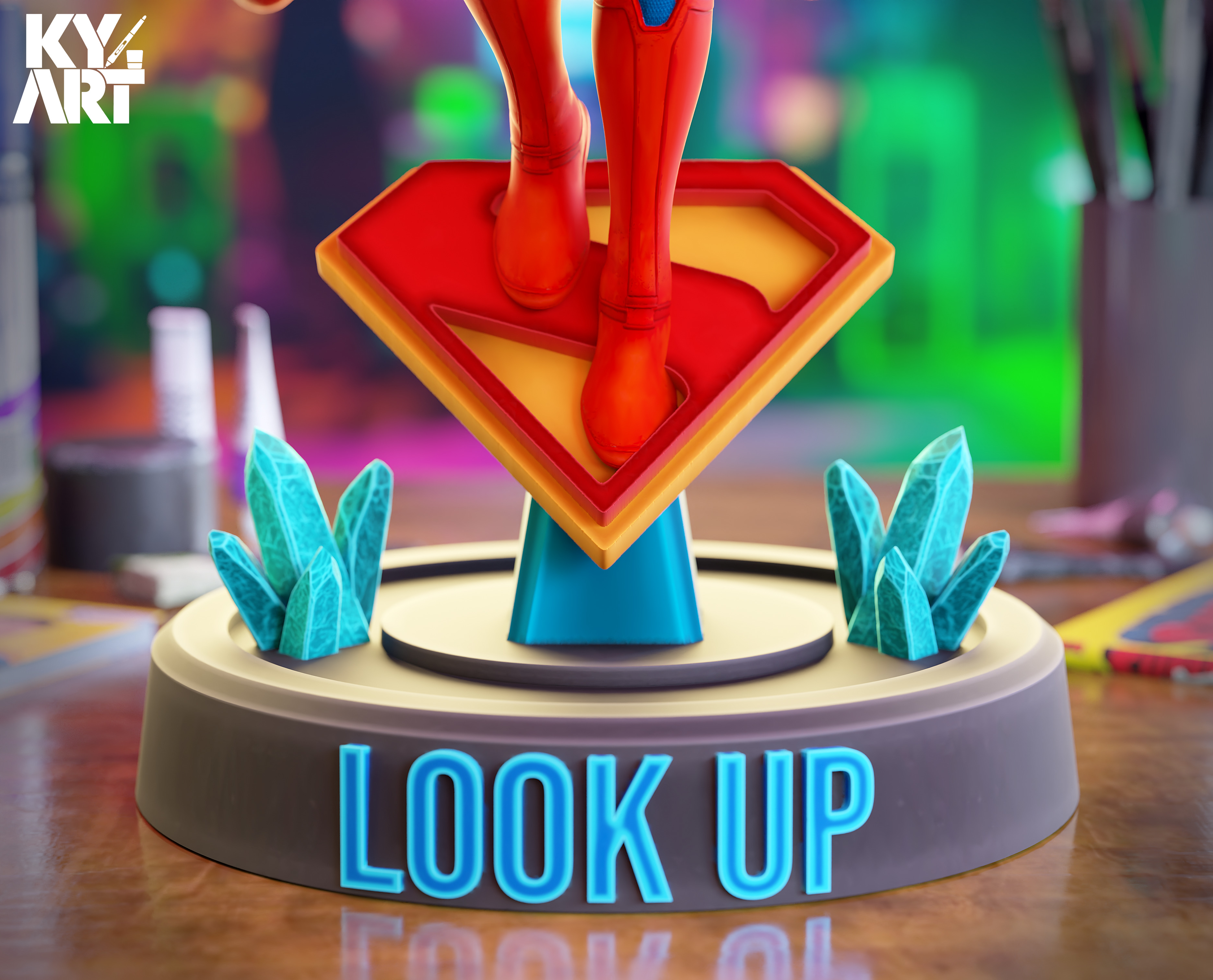 Superman 2025 3D Printable Fan Art Statue   Look Up 3D print model_3