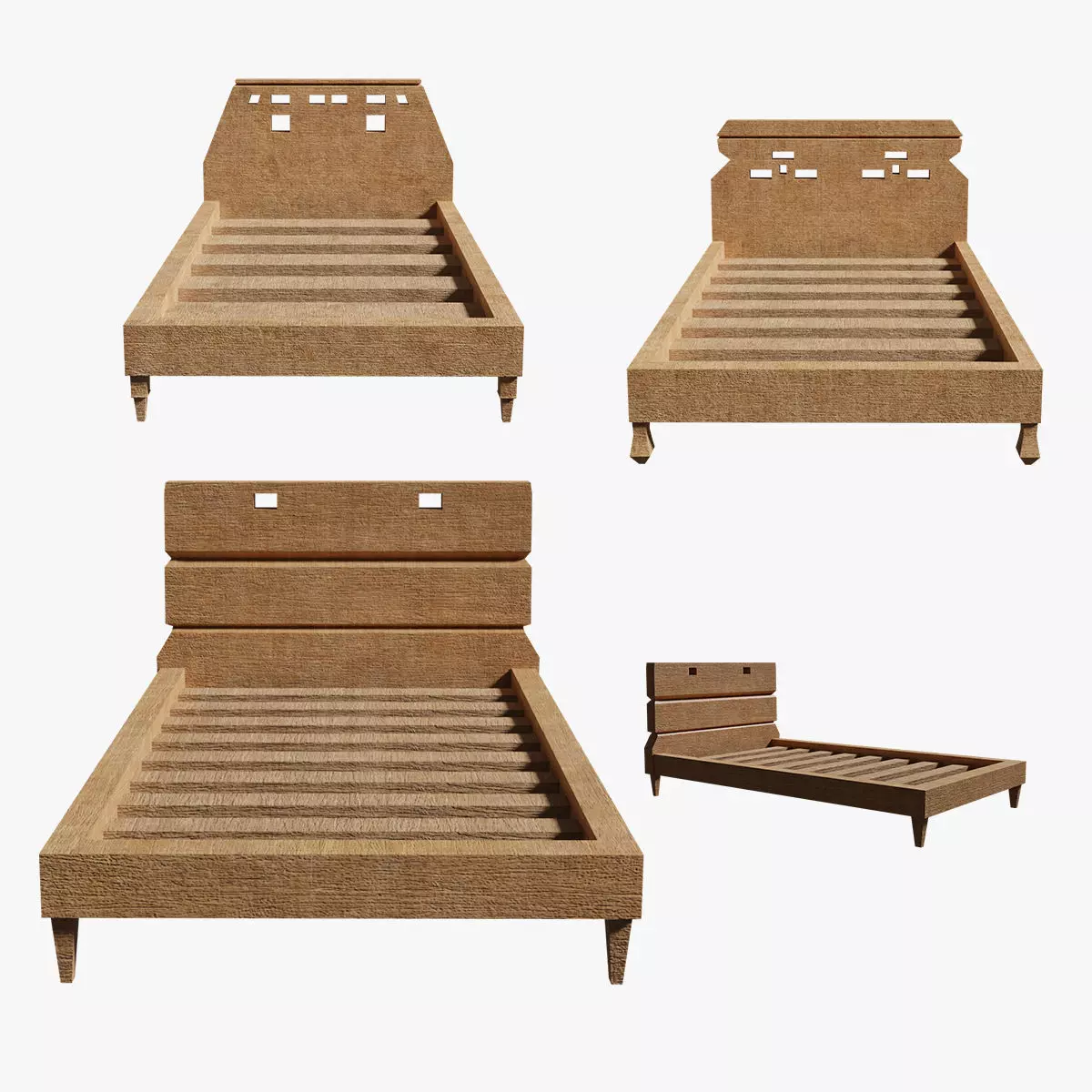 Deco BedFrames Rest Bruma Grid Lot1 N4-6 Group 2 3D model