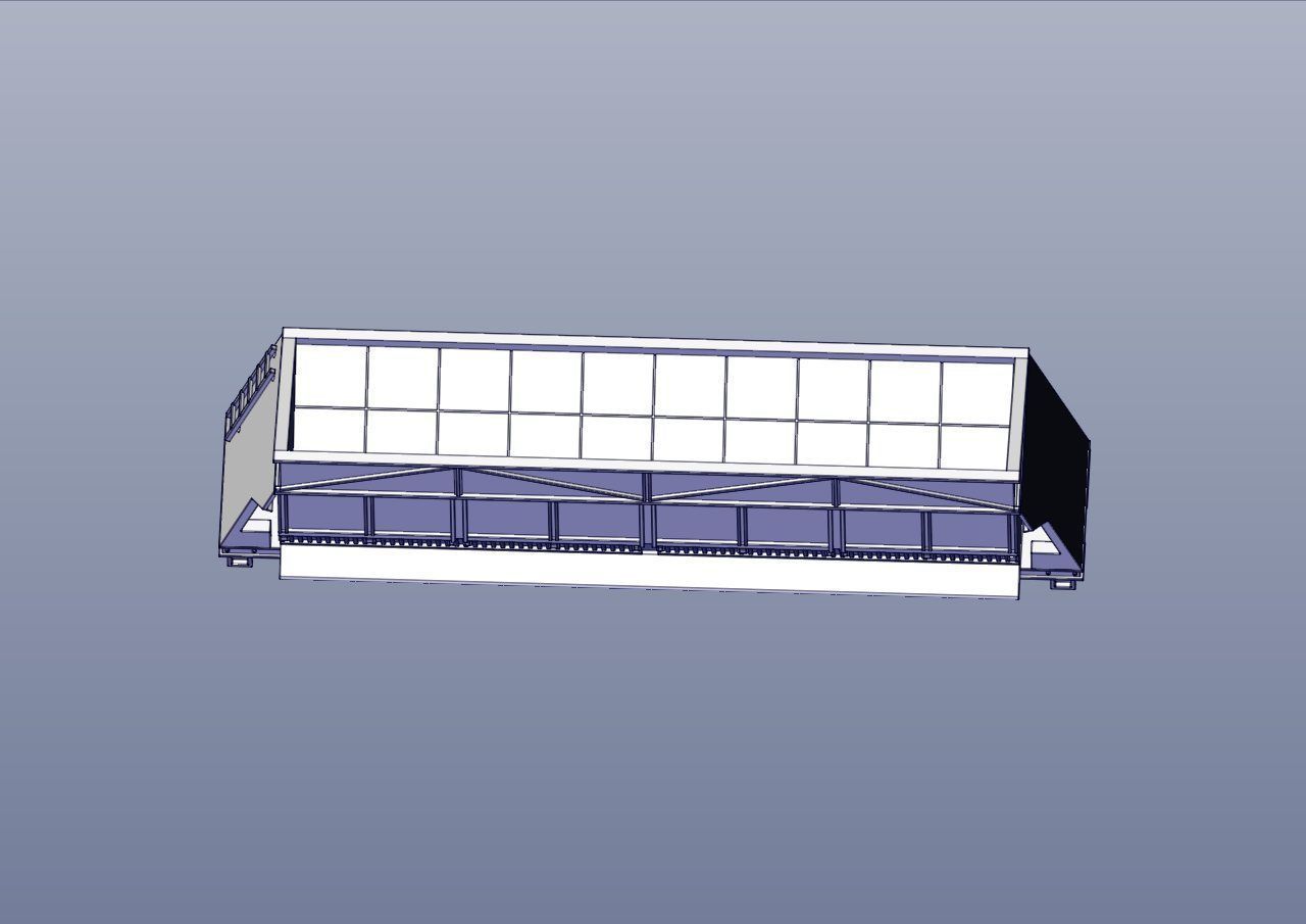 Coke Oven Quench Car 3D print model_2