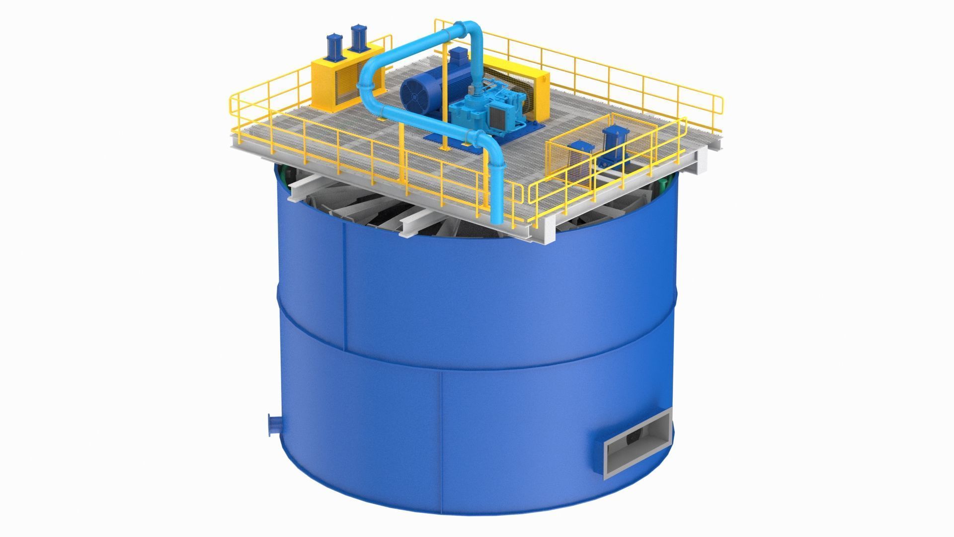 Flotation Cell Low-poly 3D model_12