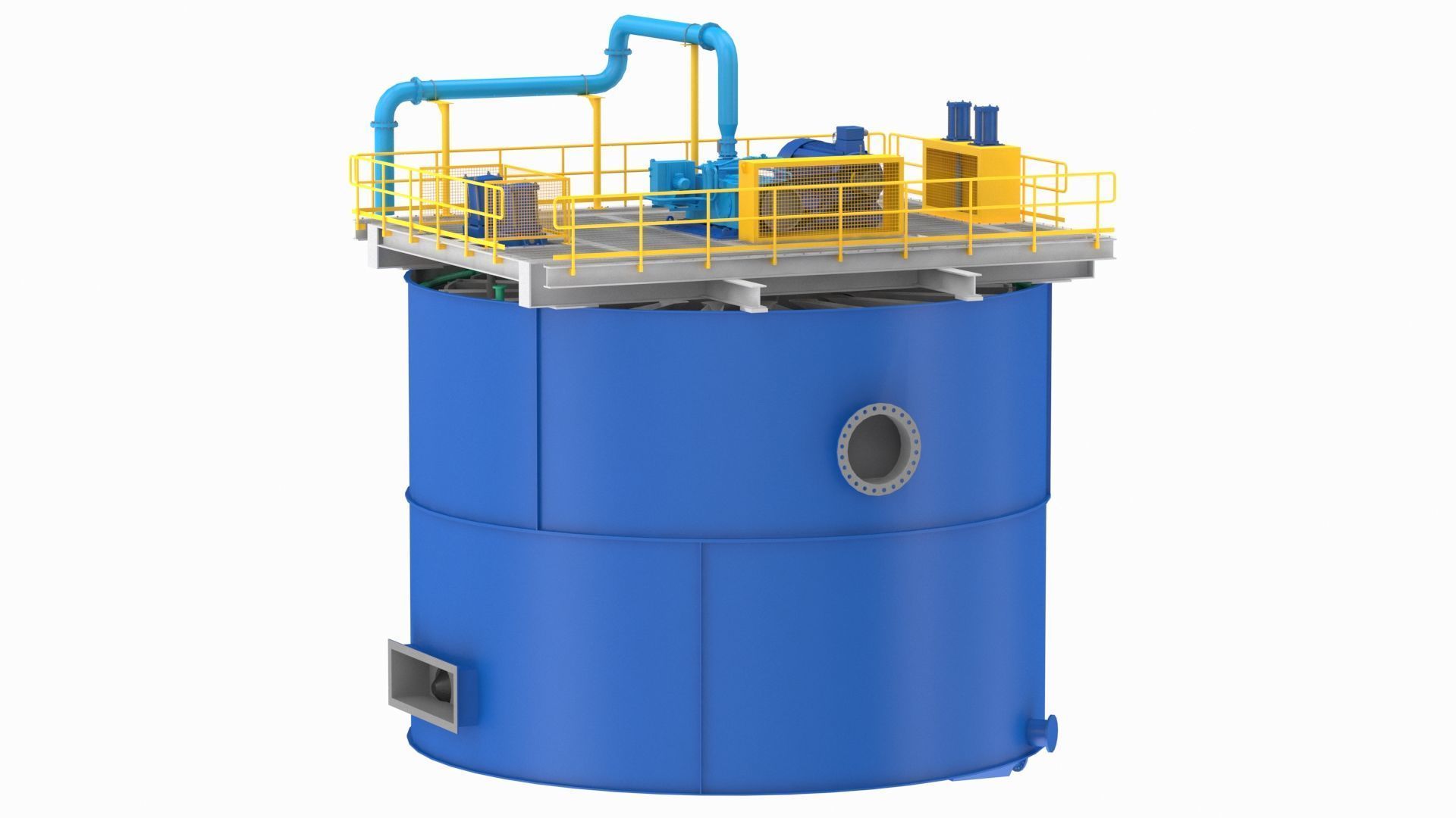 Flotation Cell Low-poly 3D model_14