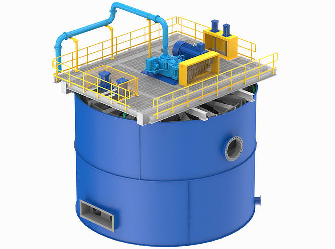 Flotation Cell Low-poly 3D model