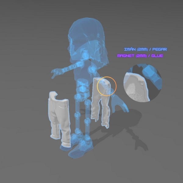 Articulated Figure - Red Hot Chili Peppers - John Frusciante 3D print model_2