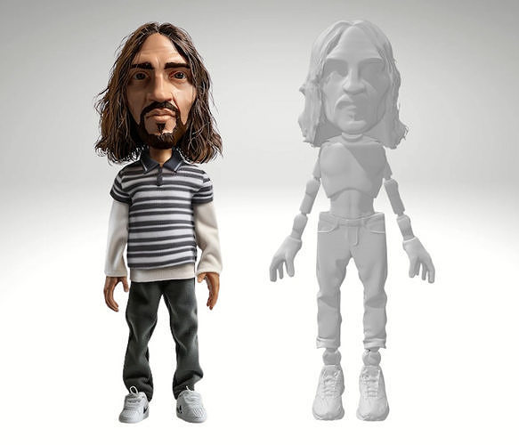Articulated Figure - Red Hot Chili Peppers - John Frusciante 3D print model