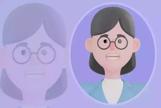 Stylized 3D Female Vet Nurse Character - Cartoon 3D Model