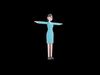 Stylized 3D Female Vet Nurse Character - Cartoon 3D Model 3D model_1