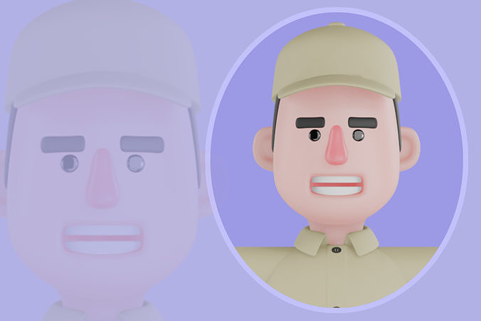 Stylized 3D Male Zoologist Character 3D model