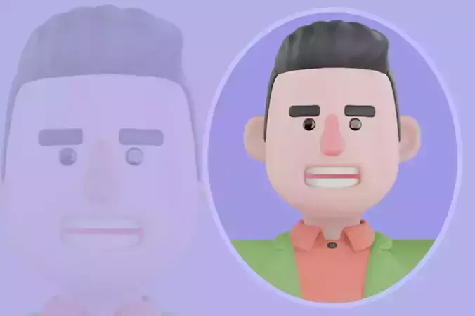 Stylized 3D Male Ecologist Character 