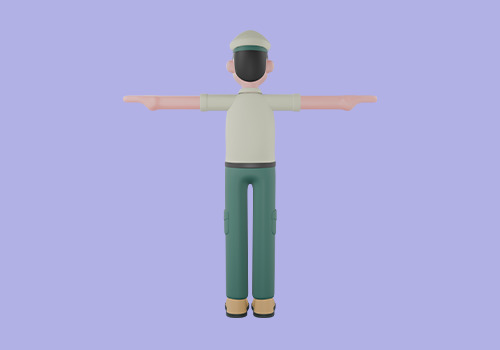 Stylized 3D Male Park Ranger Character Model 3D model_4