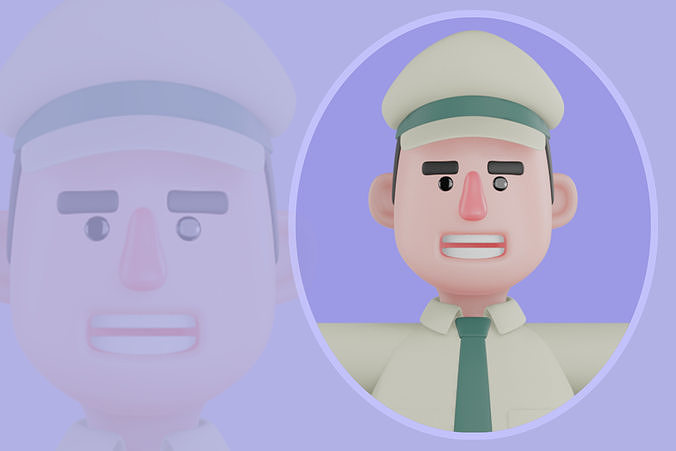 Stylized 3D Male Park Ranger Character Model 3D model