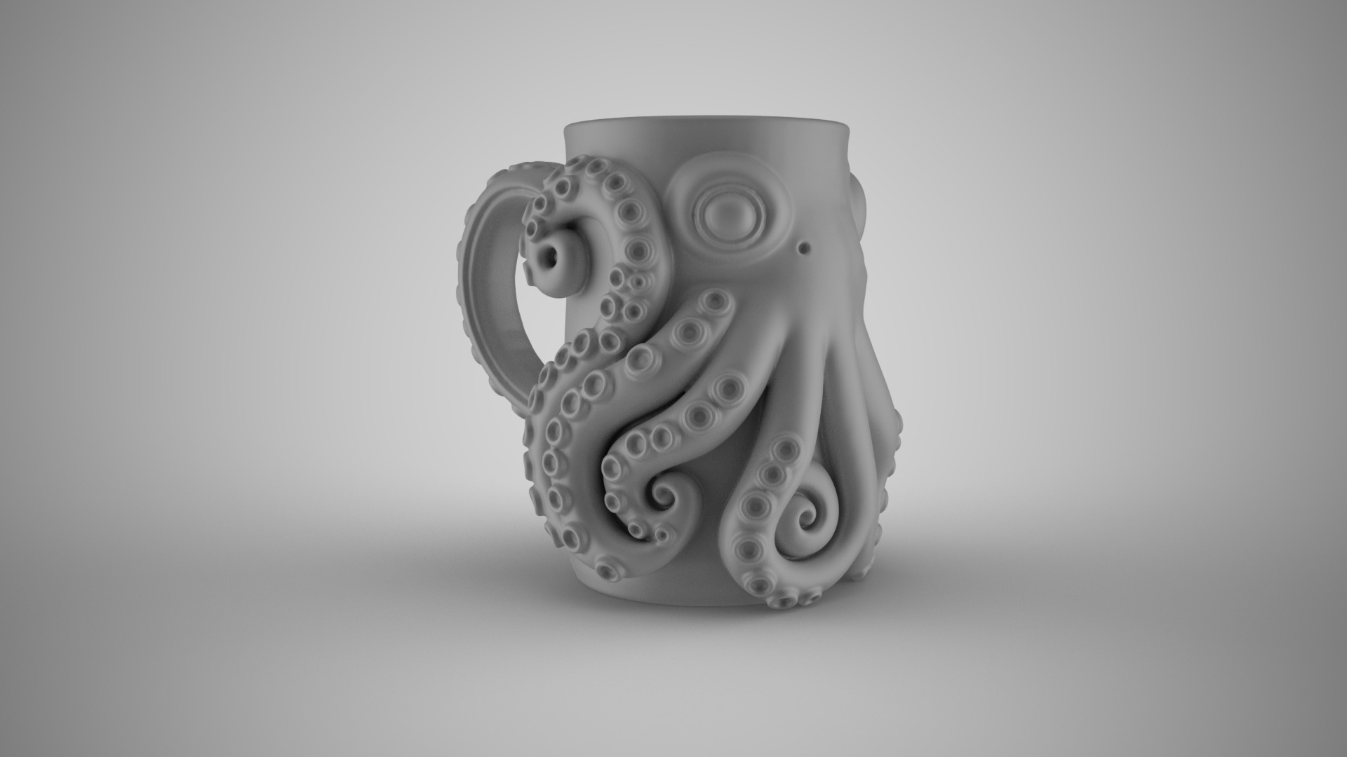 Octopus Mug 3D print model_2