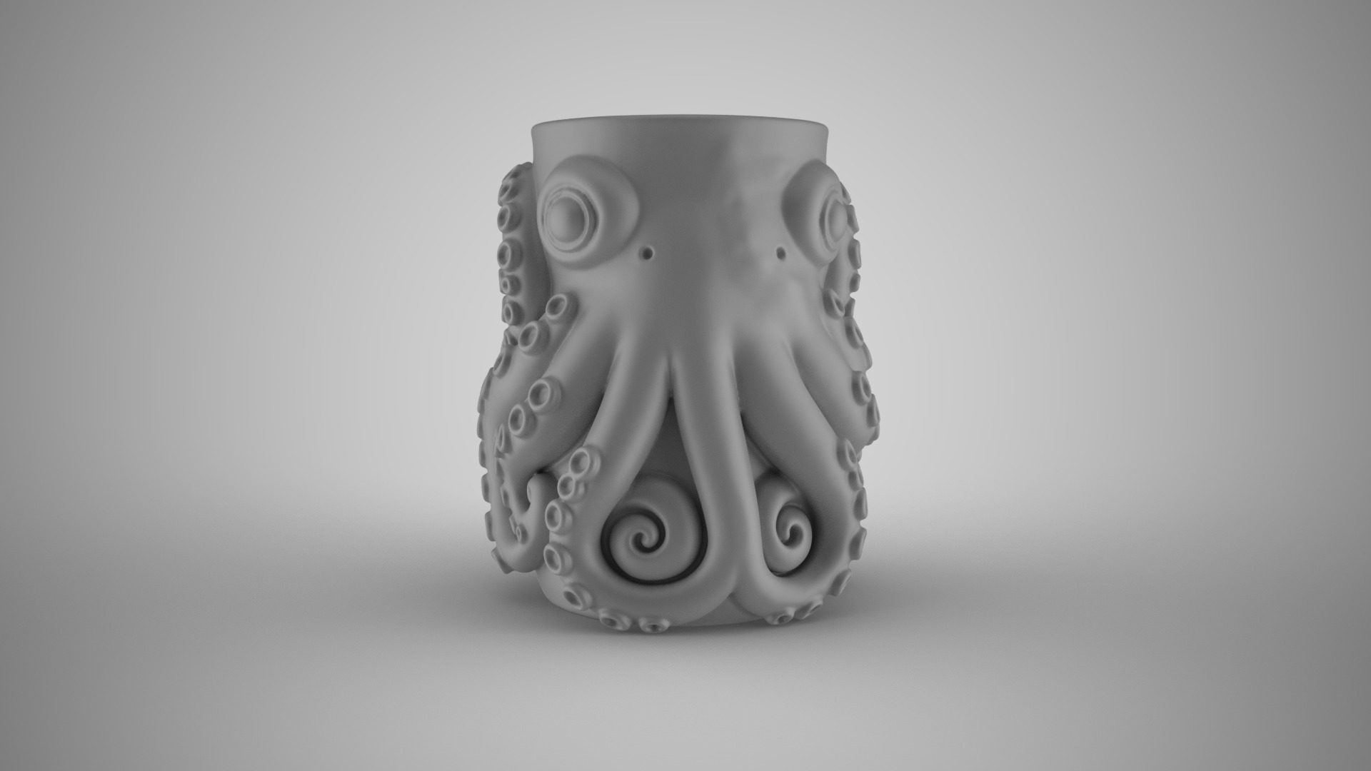 Octopus Mug 3D print model_1