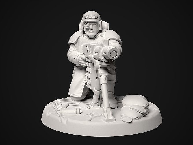 Miniature of Imperial Gunner - 3d print model 3D print model