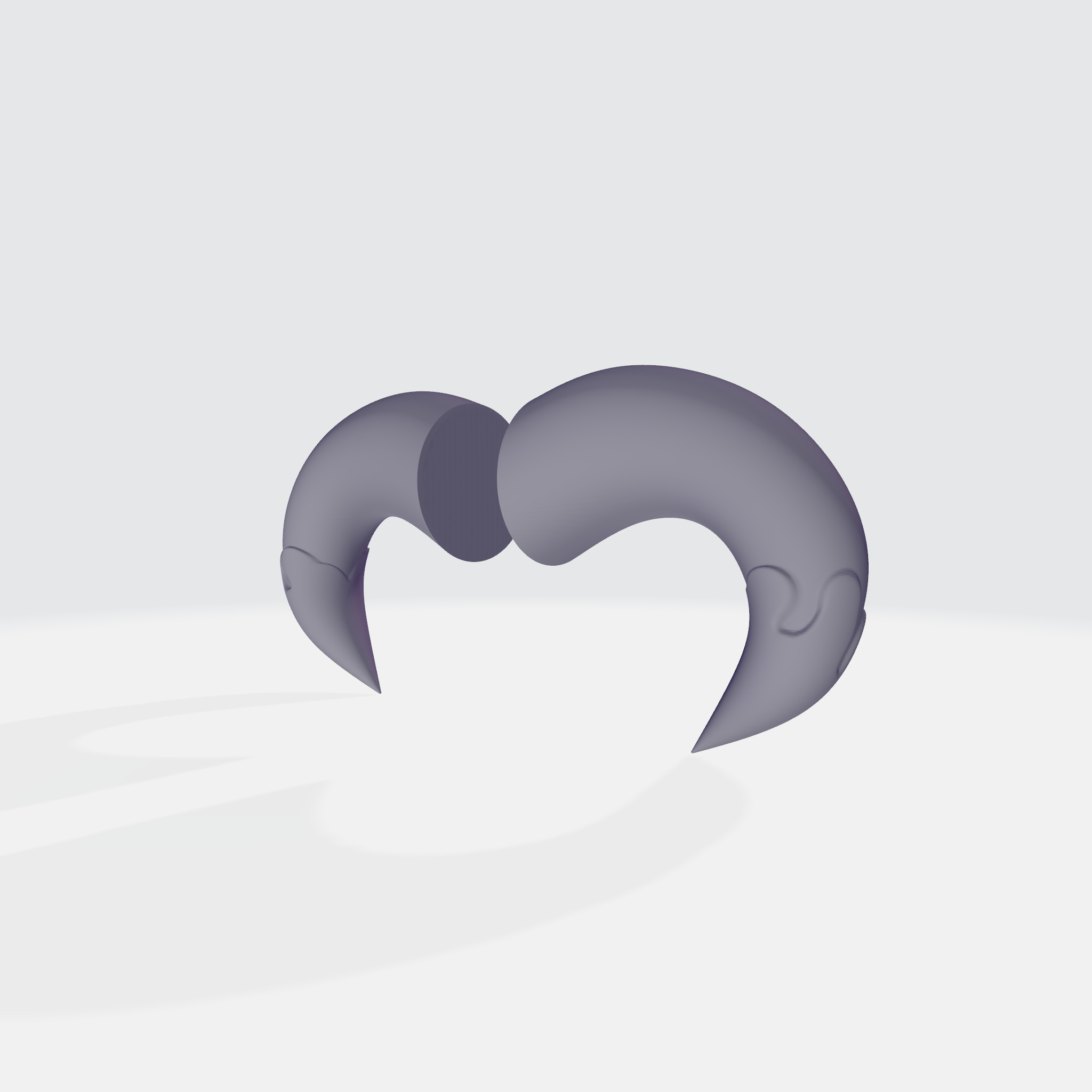 Daburi Horn and Halo 3D print model_2