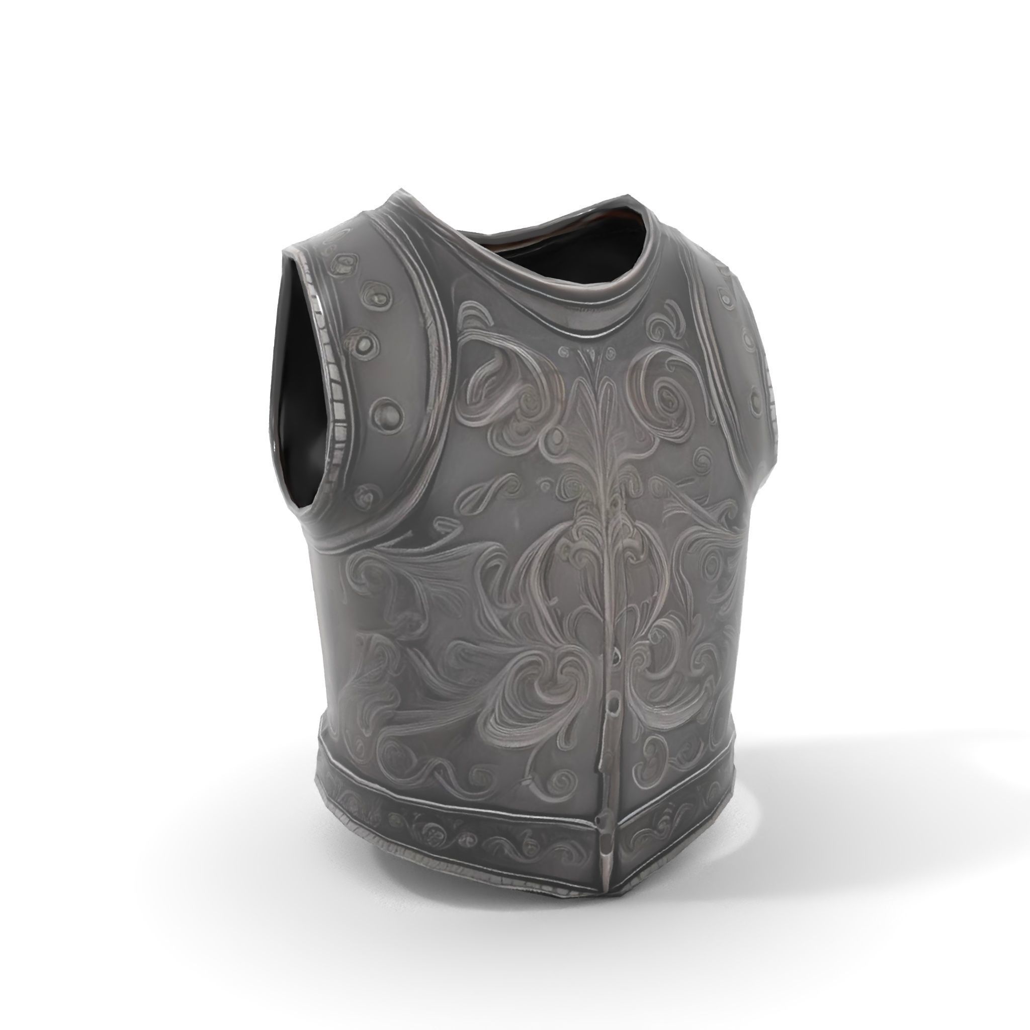 Intricately Engraved Black Armor model pack Low-poly 3D model_19