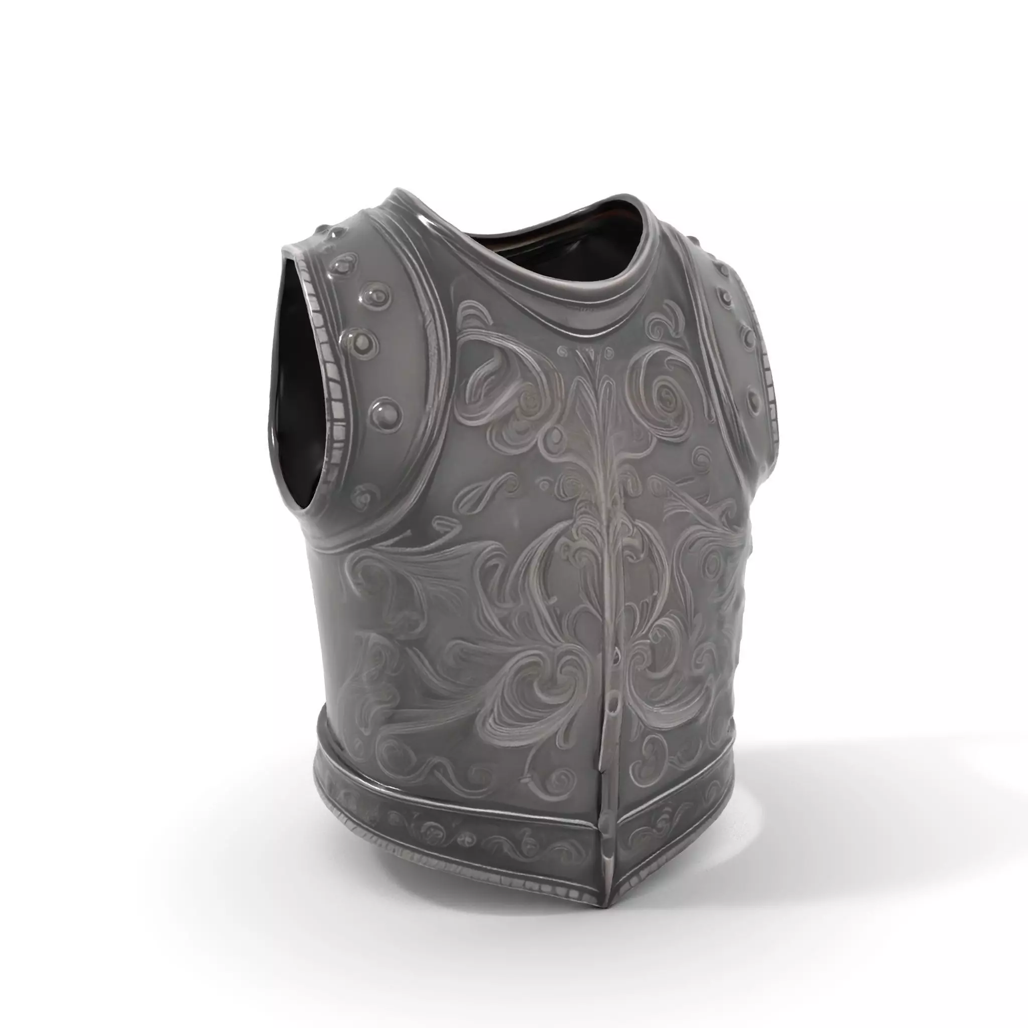 Intricately Engraved Black Armor model pack Low-poly 3D model_0