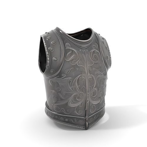 Intricately Engraved Black Armor model pack Low-poly 3D model