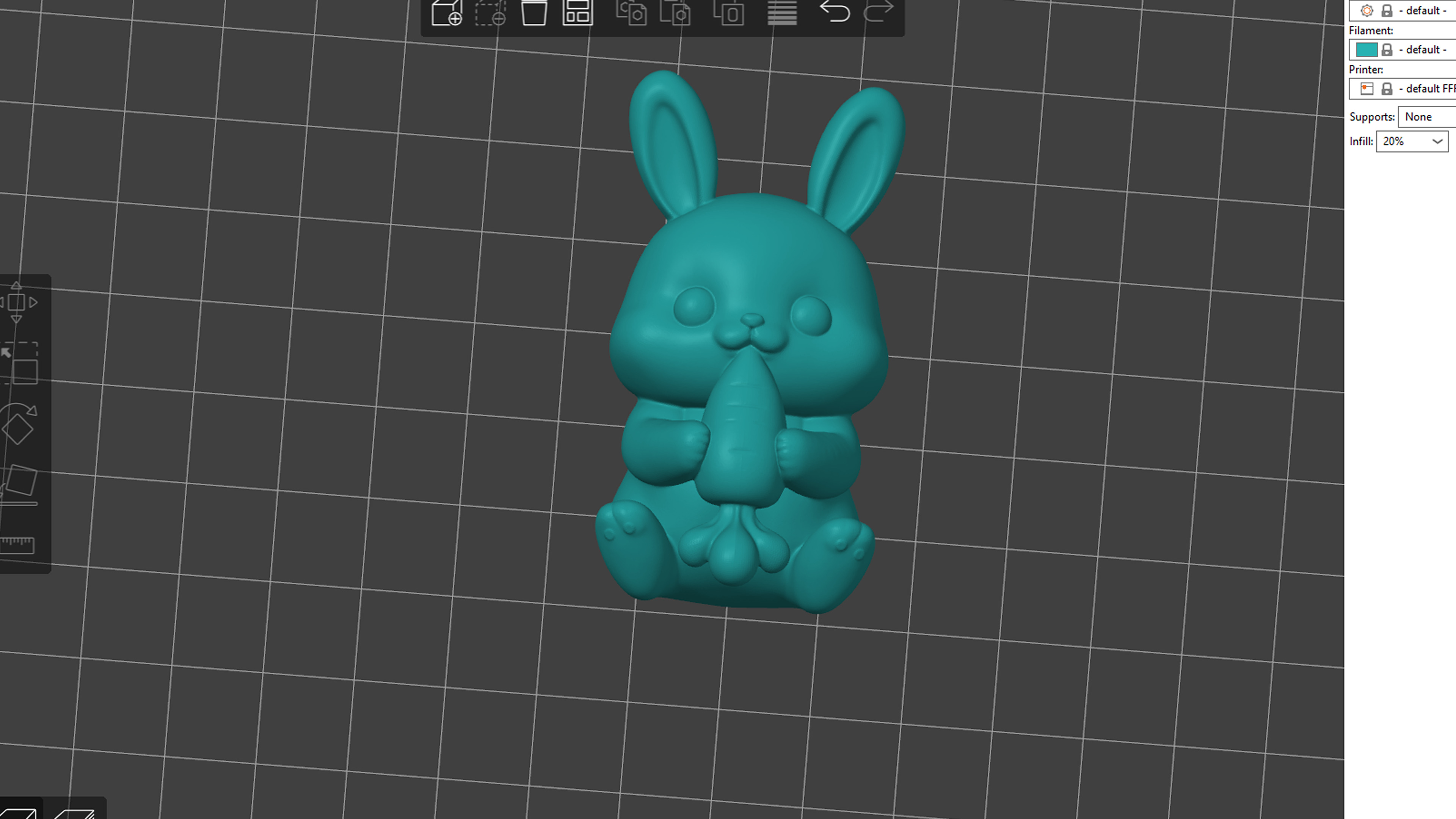Bunny and Carrot 3D print model_1