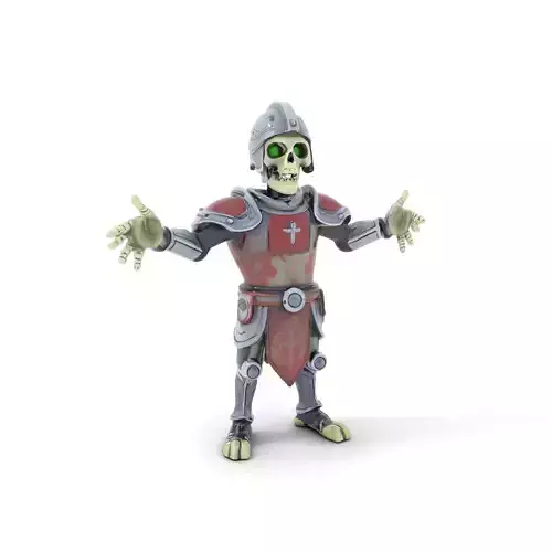 Skeletal Knight Rigged and Animated D Character Model