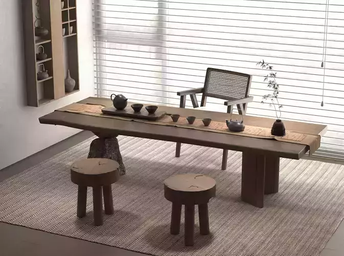 interior scene office 3D print model