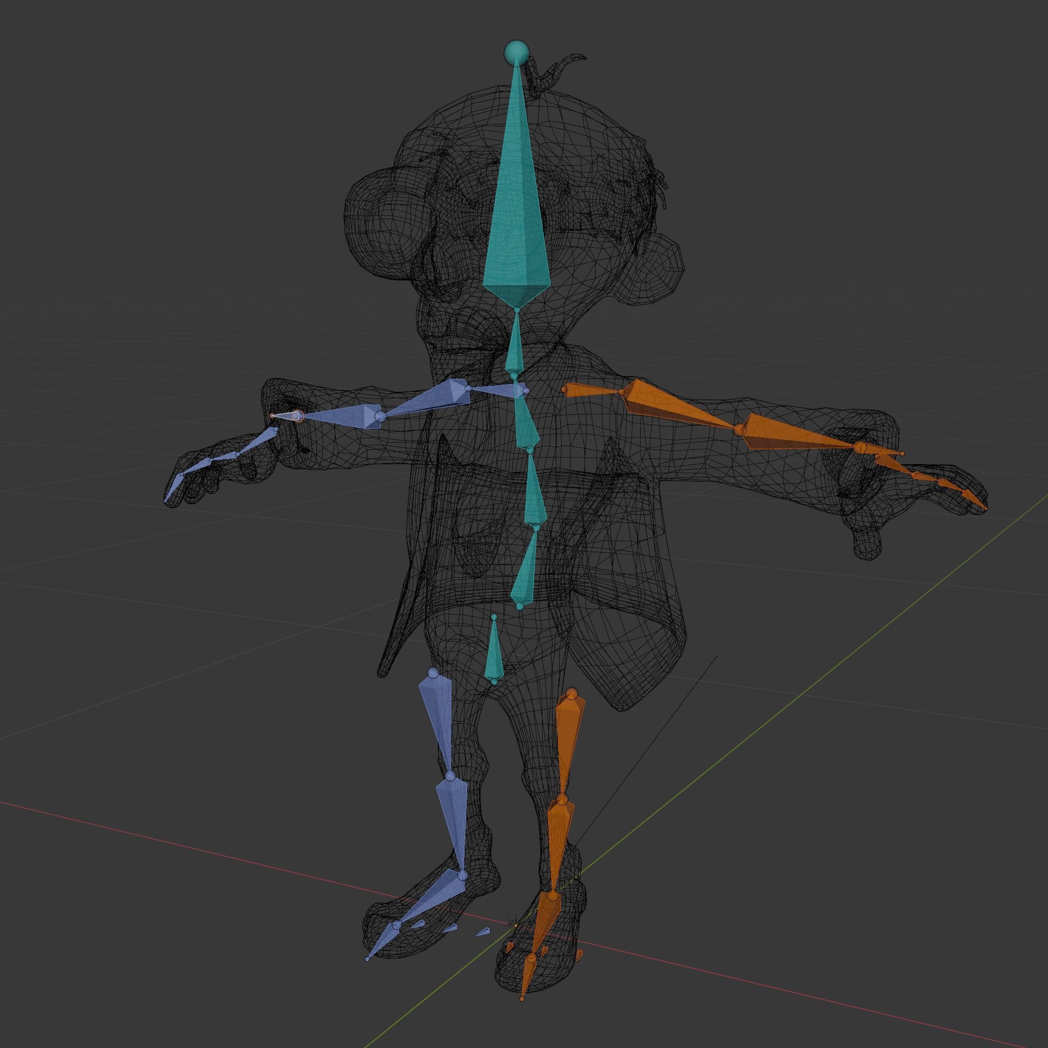 Zombie Businessman Character Model Rigged and Animated Low-poly 3D model_6