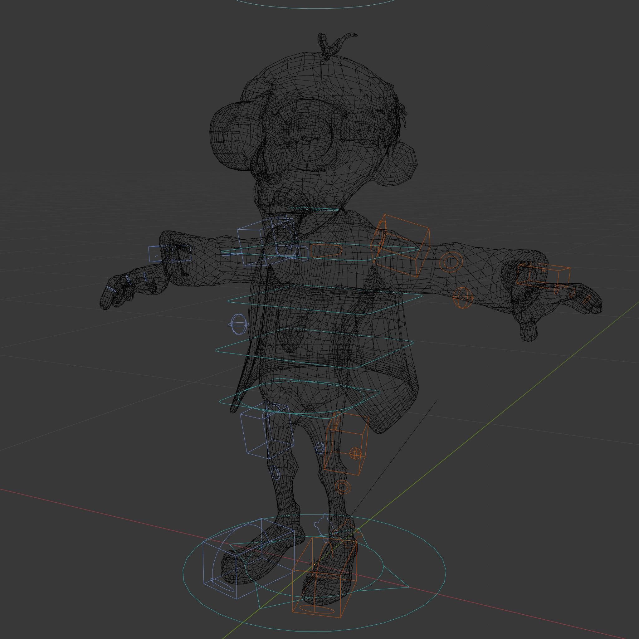 Zombie Businessman Character Model Rigged and Animated Low-poly 3D model_5