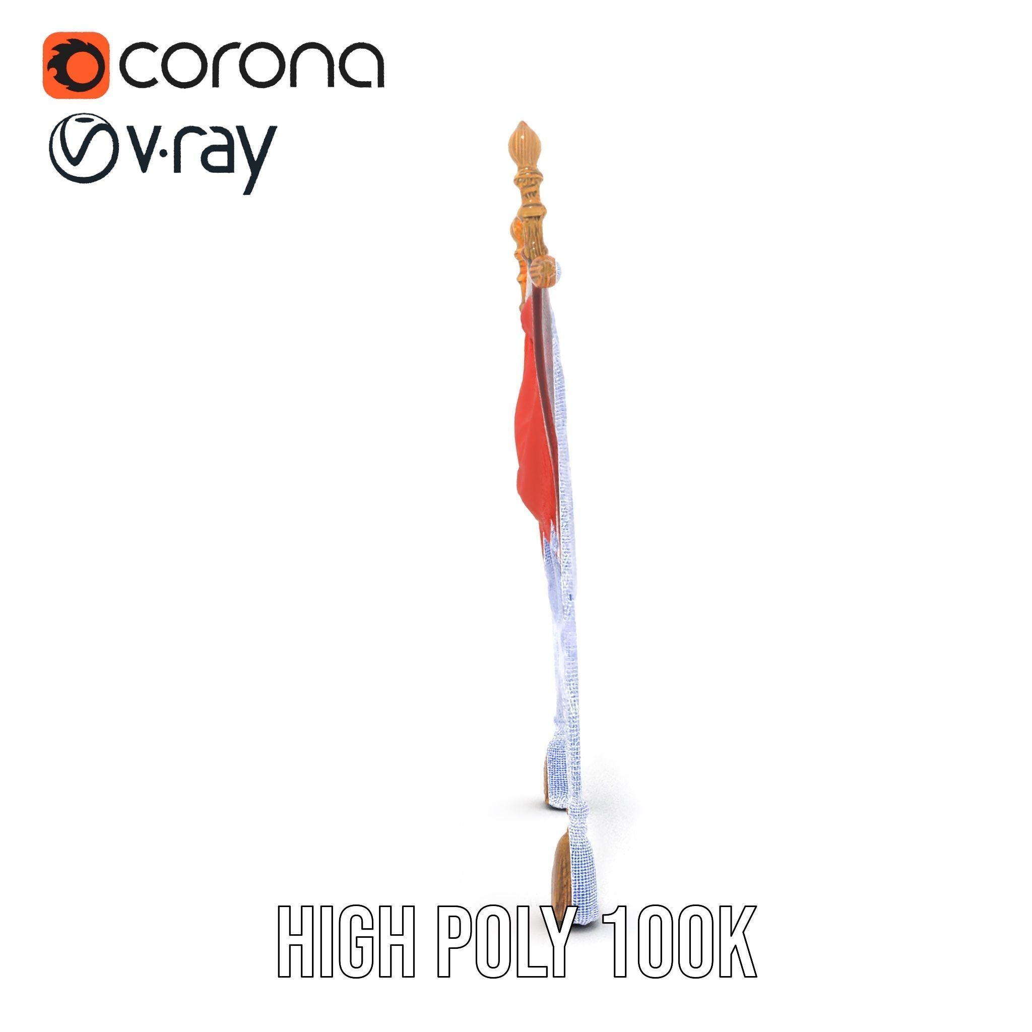 Decorative Hanging Banner with Tassels Model Pack Low-poly 3D model_33