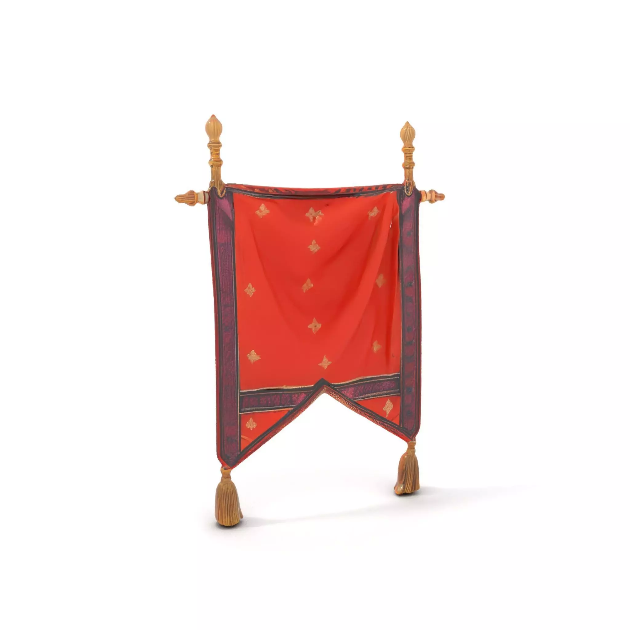 Decorative Hanging Banner with Tassels Model Pack Low-poly 3D model_0