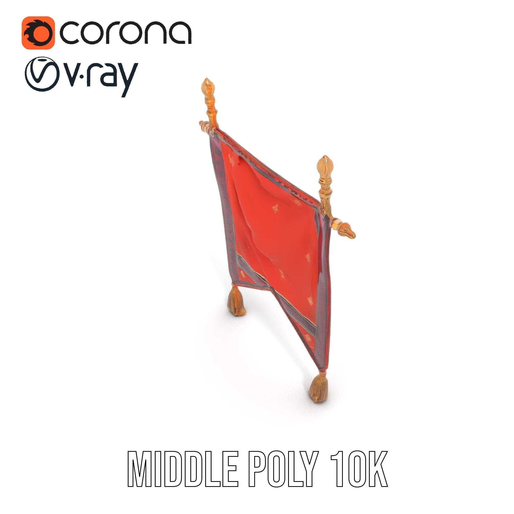 Decorative Hanging Banner with Tassels Model Pack Low-poly 3D model_18