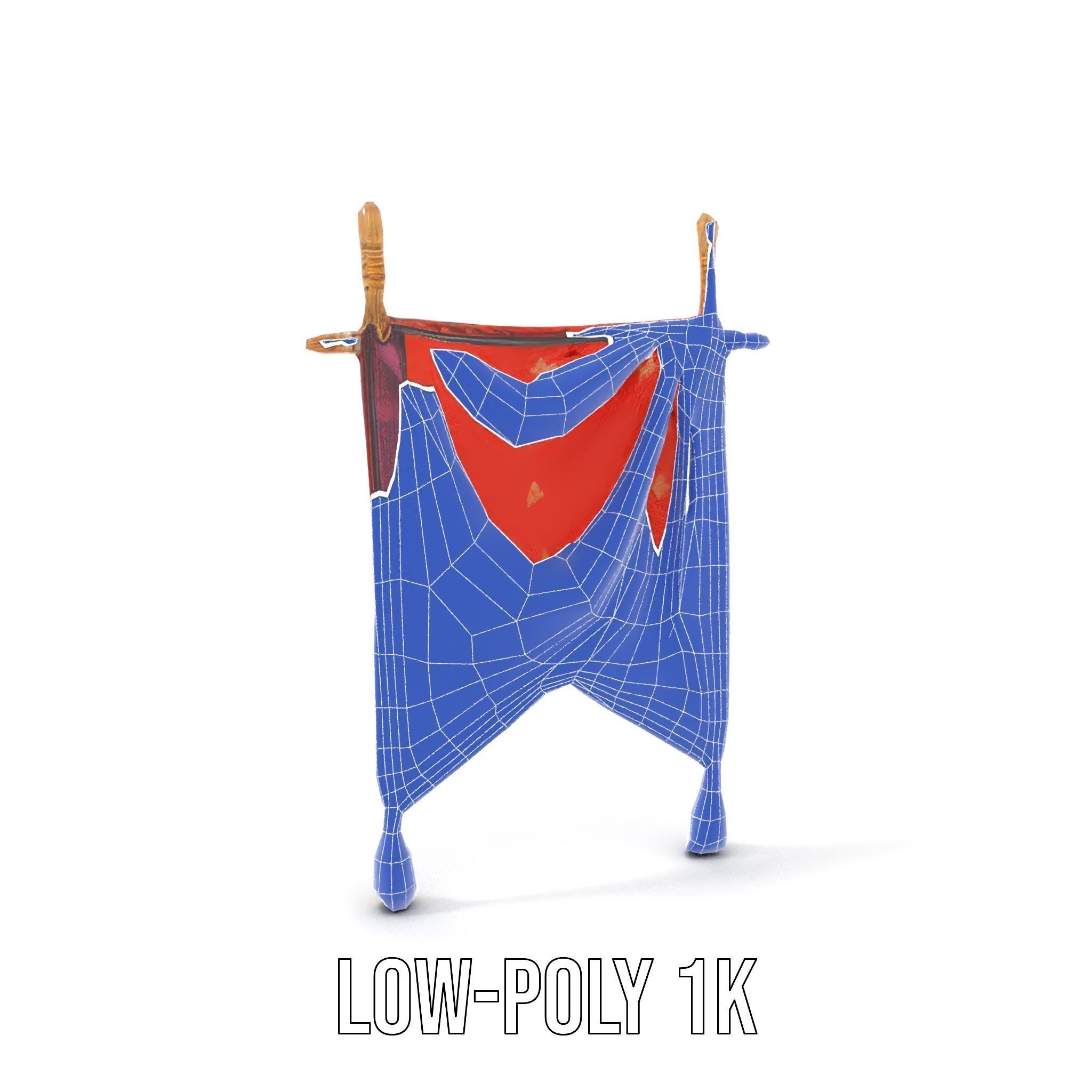 Decorative Hanging Banner with Tassels Model Pack Low-poly 3D model_25