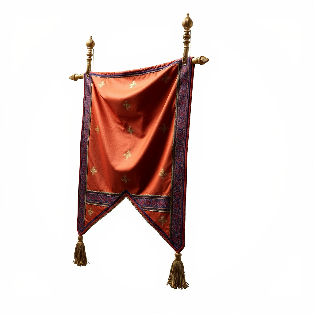 Decorative Hanging Banner with Tassels Model Pack Low-poly 3D model_2