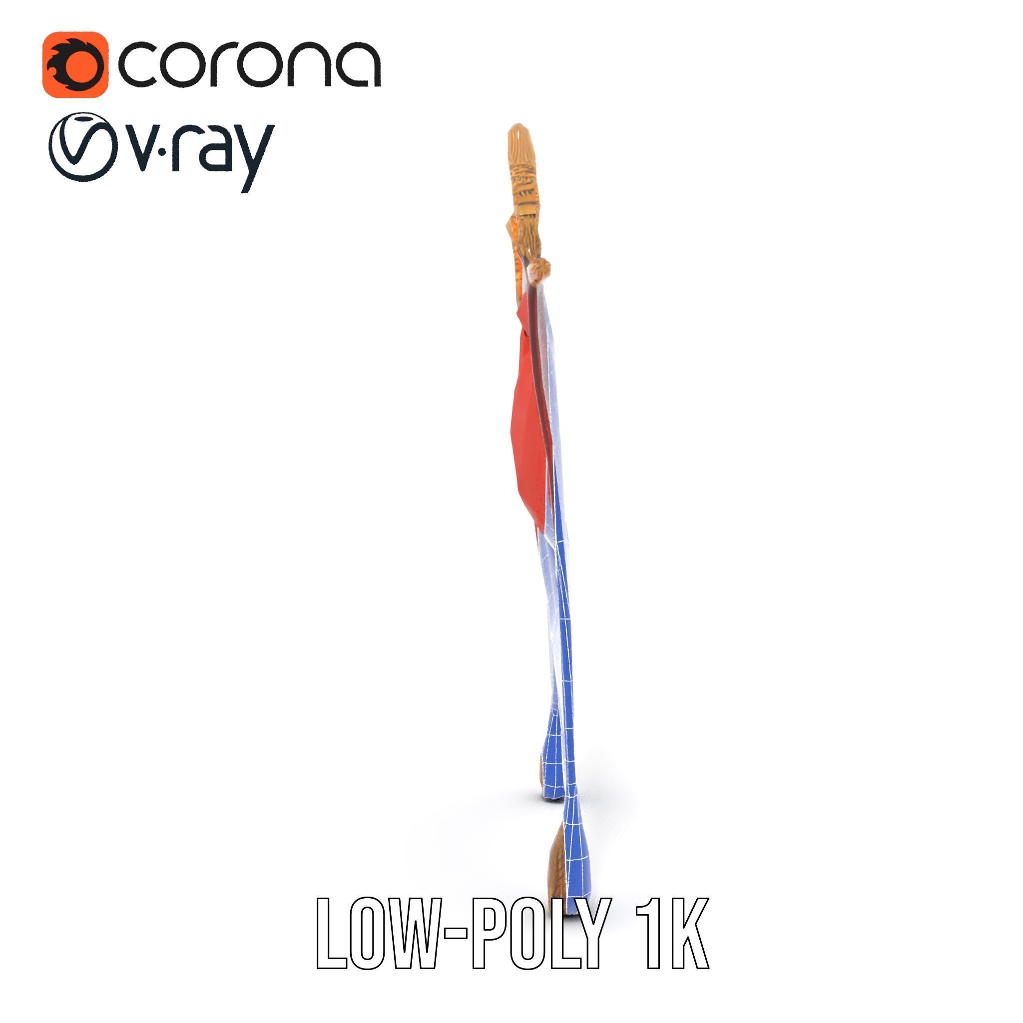 Decorative Hanging Banner with Tassels Model Pack Low-poly 3D model_31