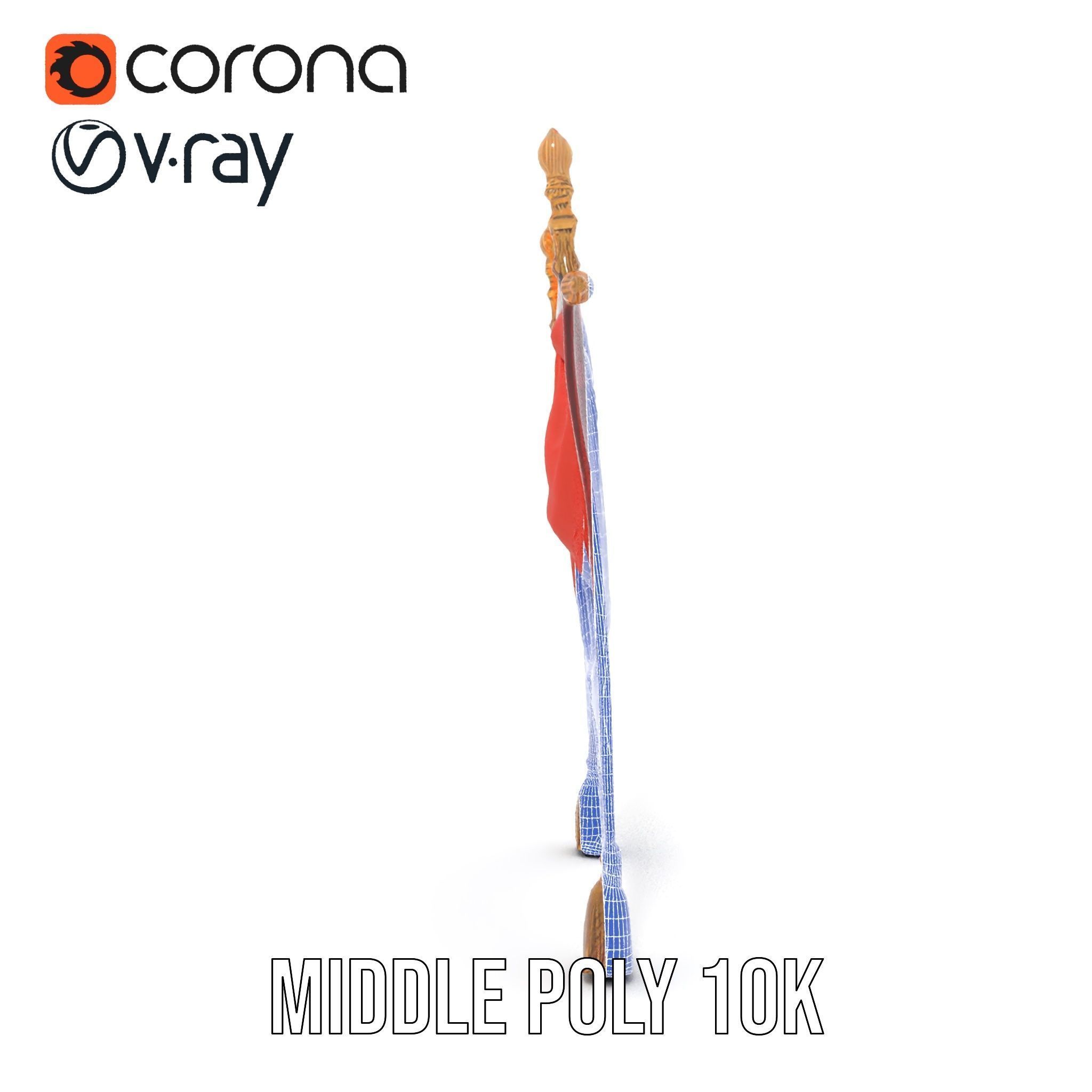 Decorative Hanging Banner with Tassels Model Pack Low-poly 3D model_27