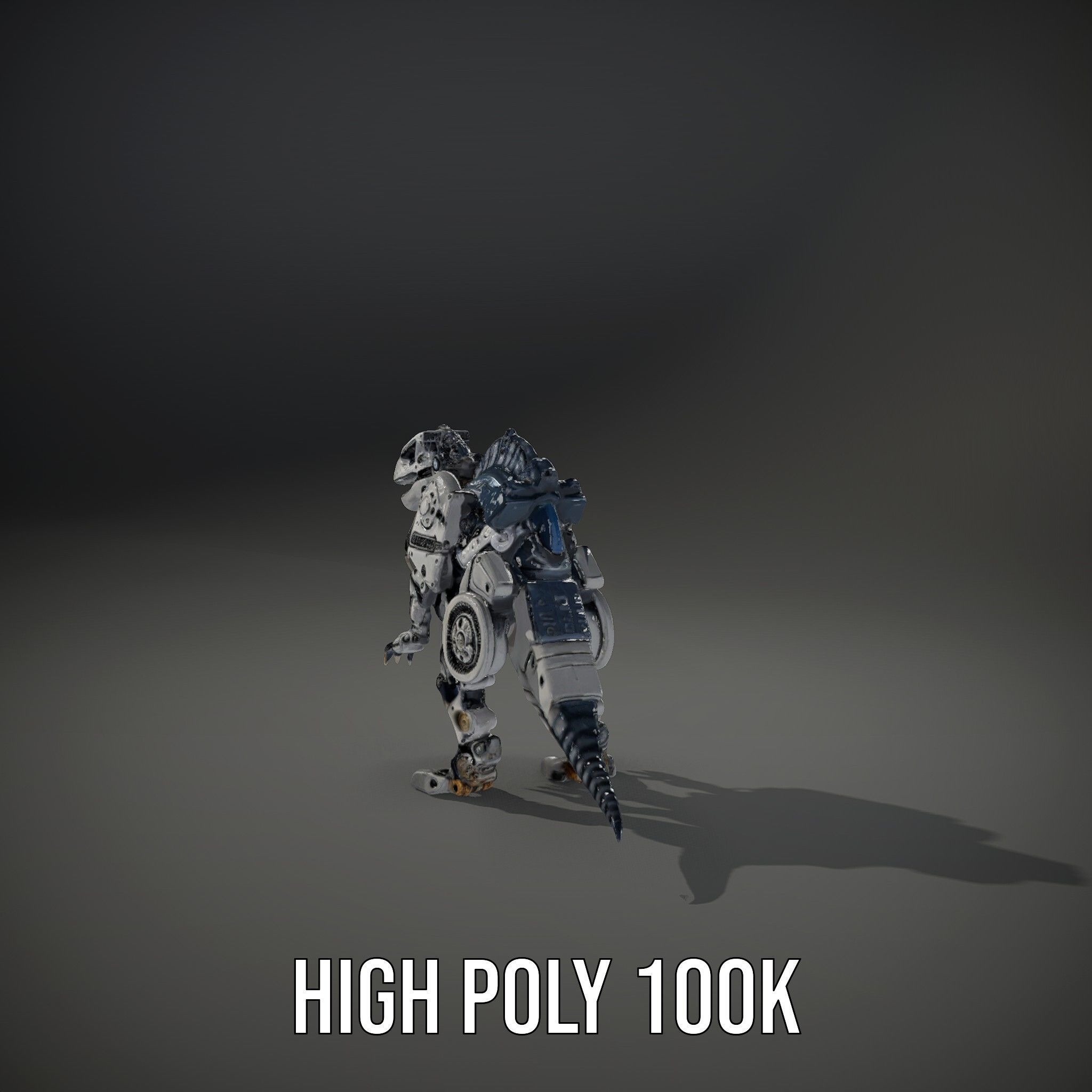 Mechanical Dinosaur Model Pack Low-poly 3D model_10