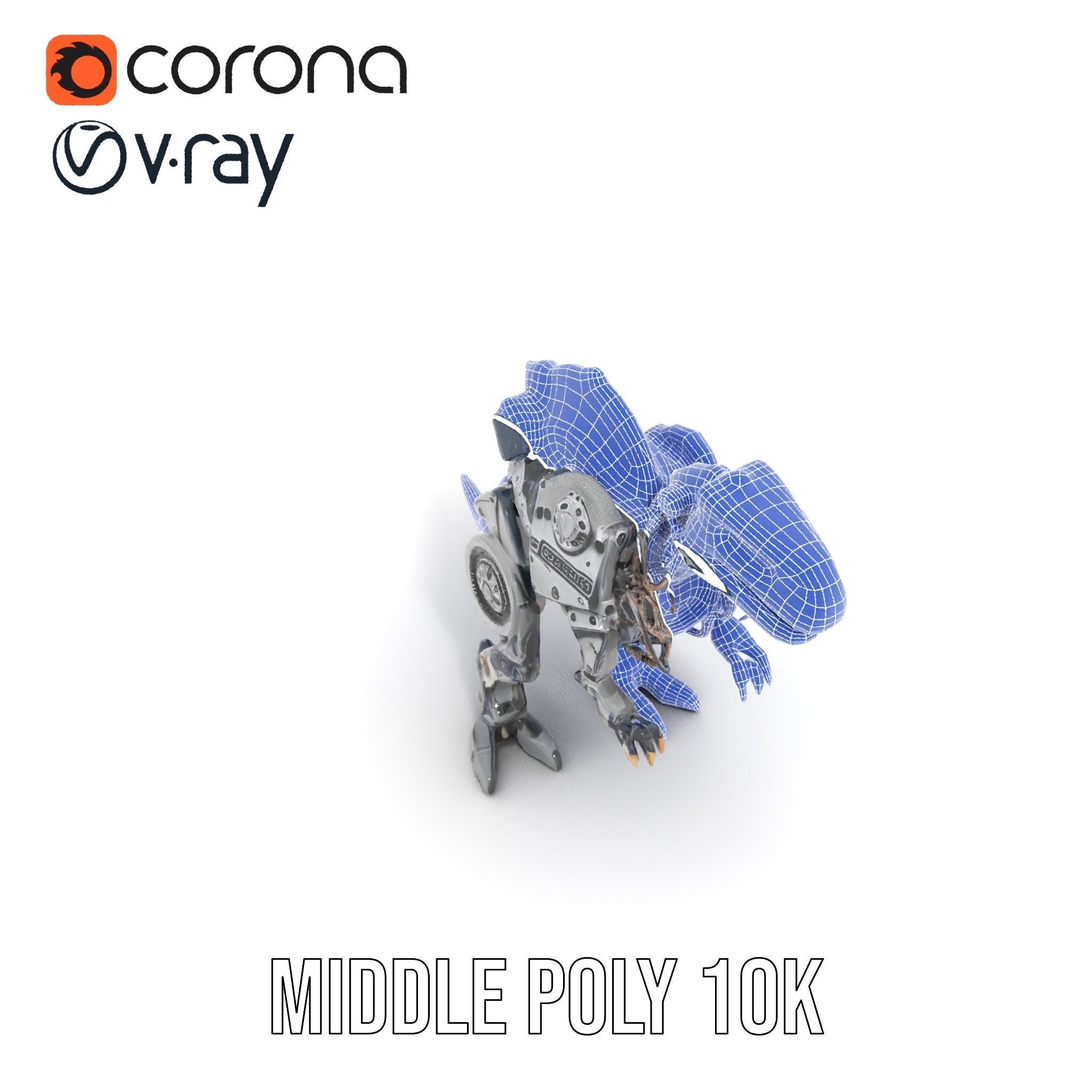 Mechanical Dinosaur Model Pack Low-poly 3D model_26