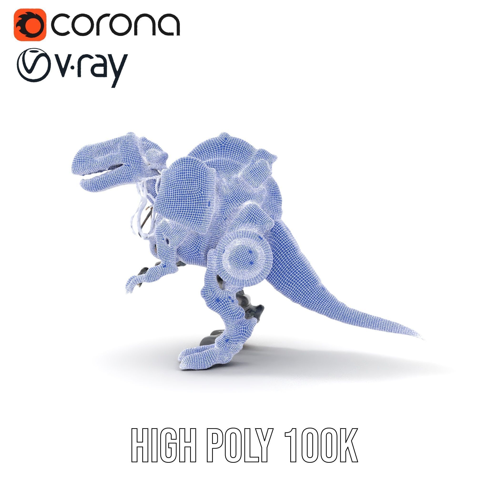 Mechanical Dinosaur Model Pack Low-poly 3D model_33