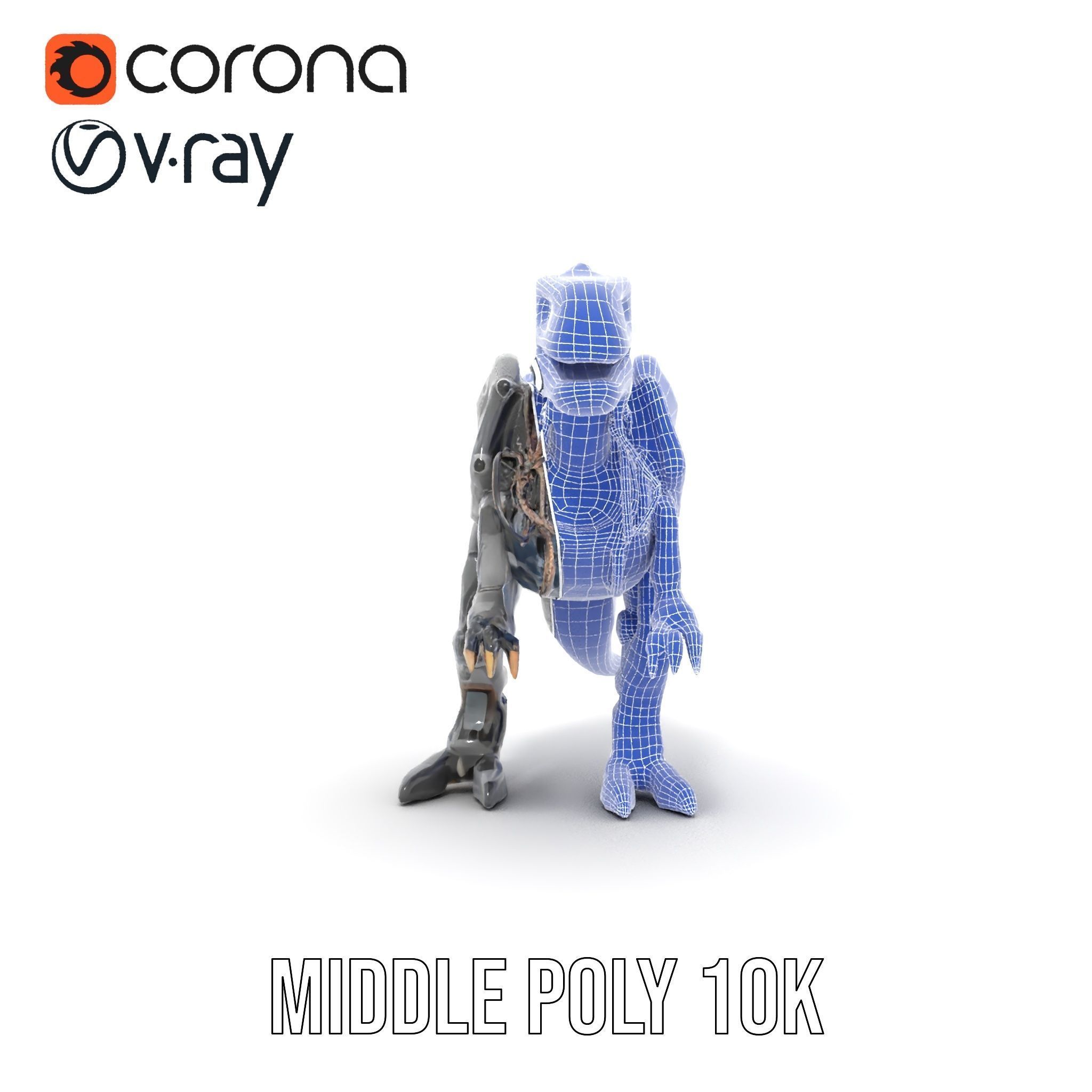 Mechanical Dinosaur Model Pack Low-poly 3D model_29