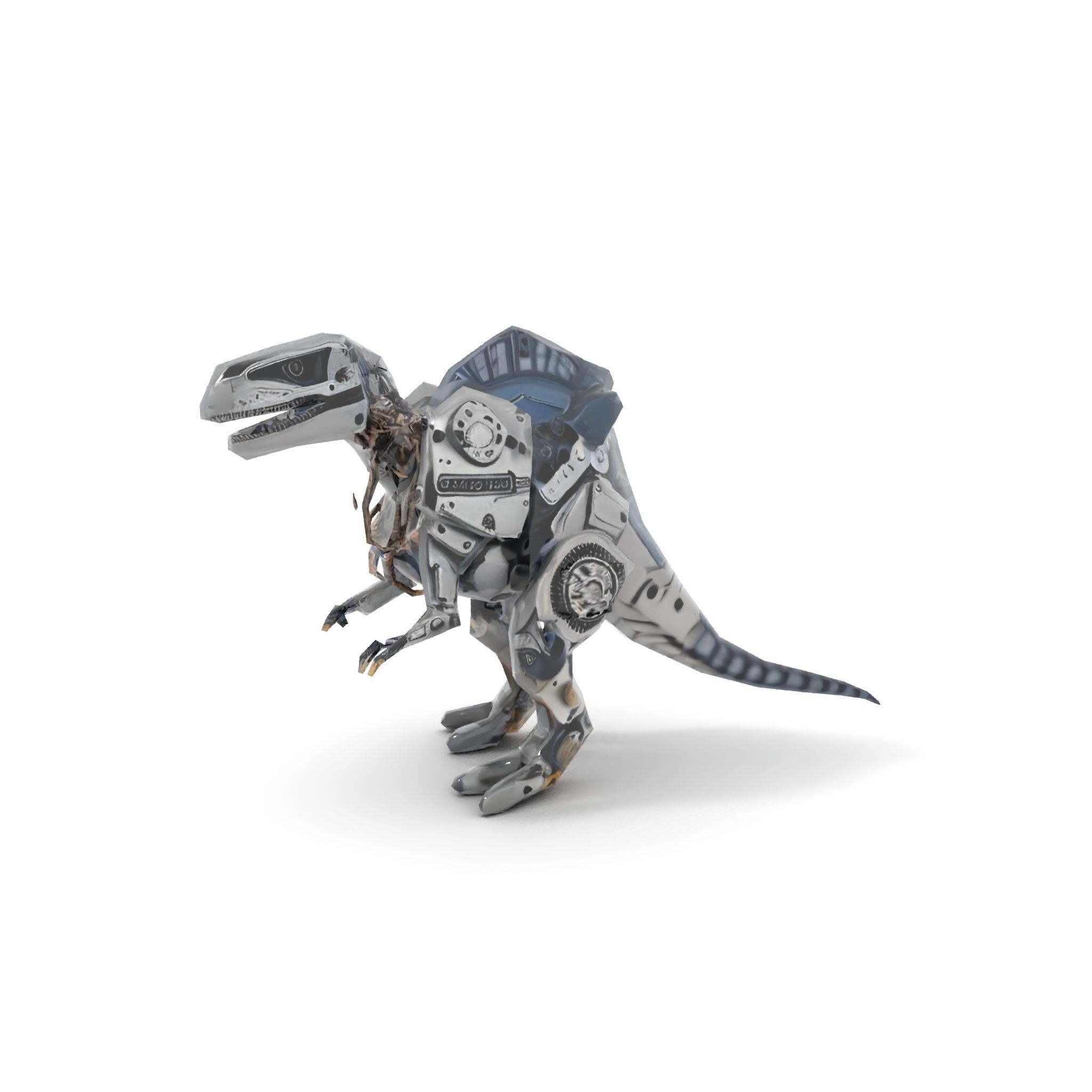 Mechanical Dinosaur Model Pack Low-poly 3D model_9