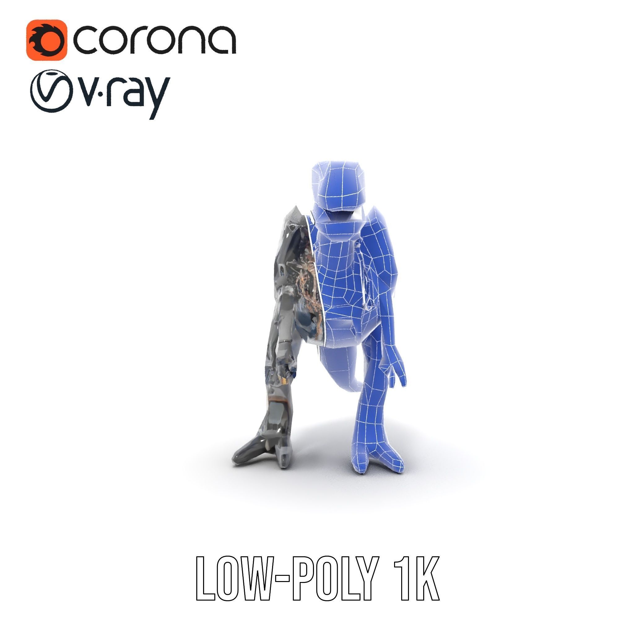 Mechanical Dinosaur Model Pack Low-poly 3D model_24