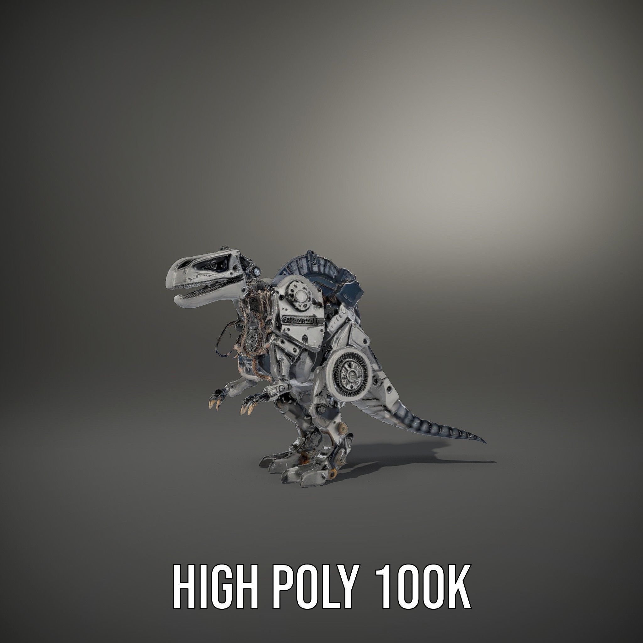 Mechanical Dinosaur Model Pack Low-poly 3D model_8