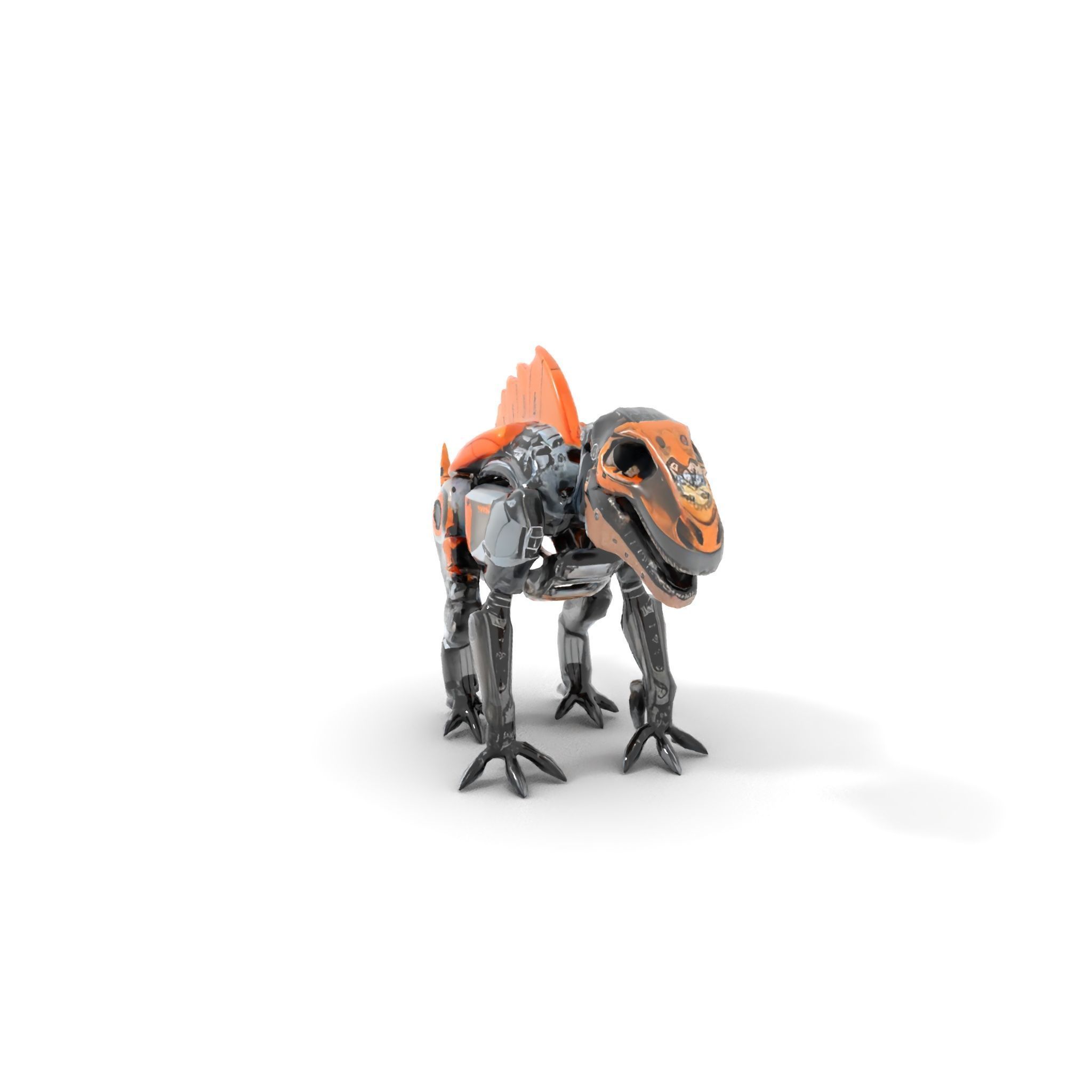 Robotic Dinosaur Model Pack with Steampunk Aesthetic Low-poly 3D model_5