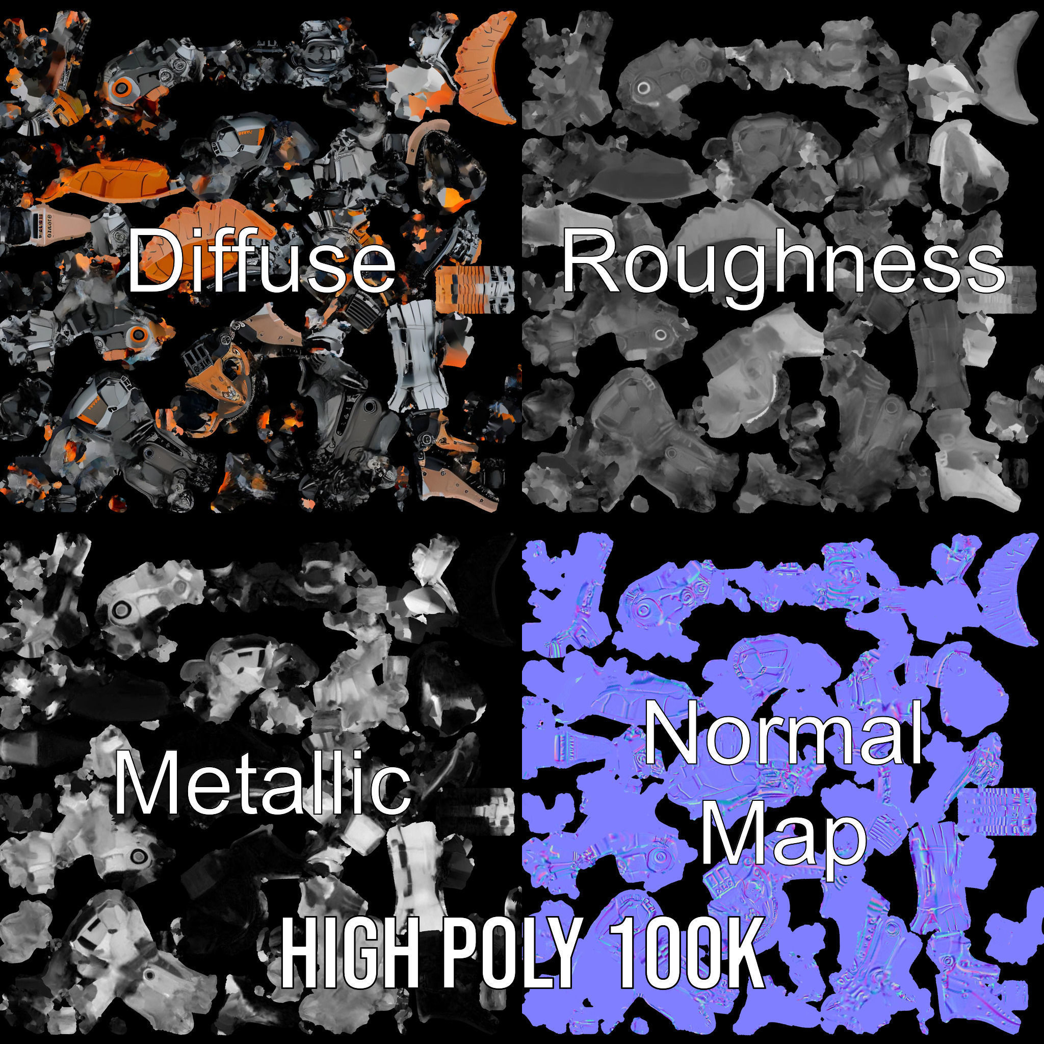 Robotic Dinosaur Model Pack with Steampunk Aesthetic Low-poly 3D model_3