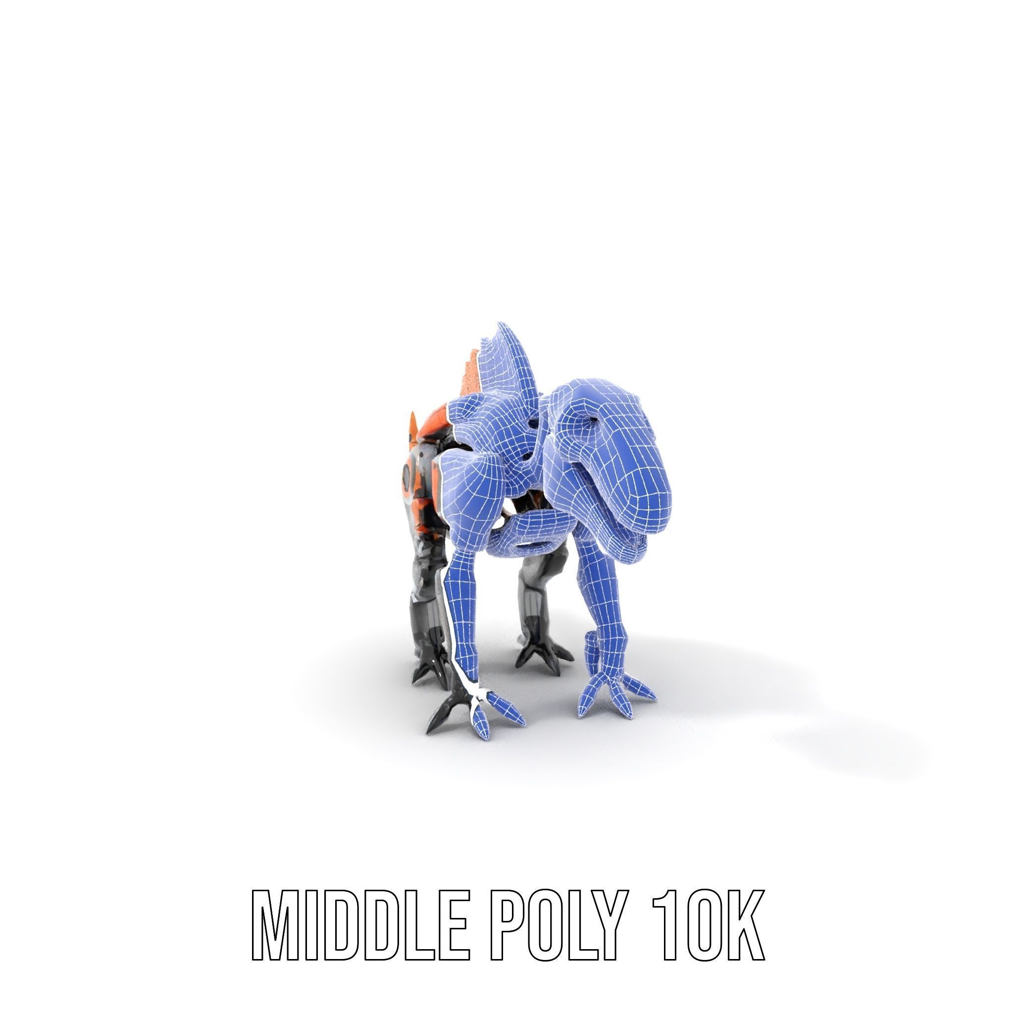 Robotic Dinosaur Model Pack with Steampunk Aesthetic Low-poly 3D model_11