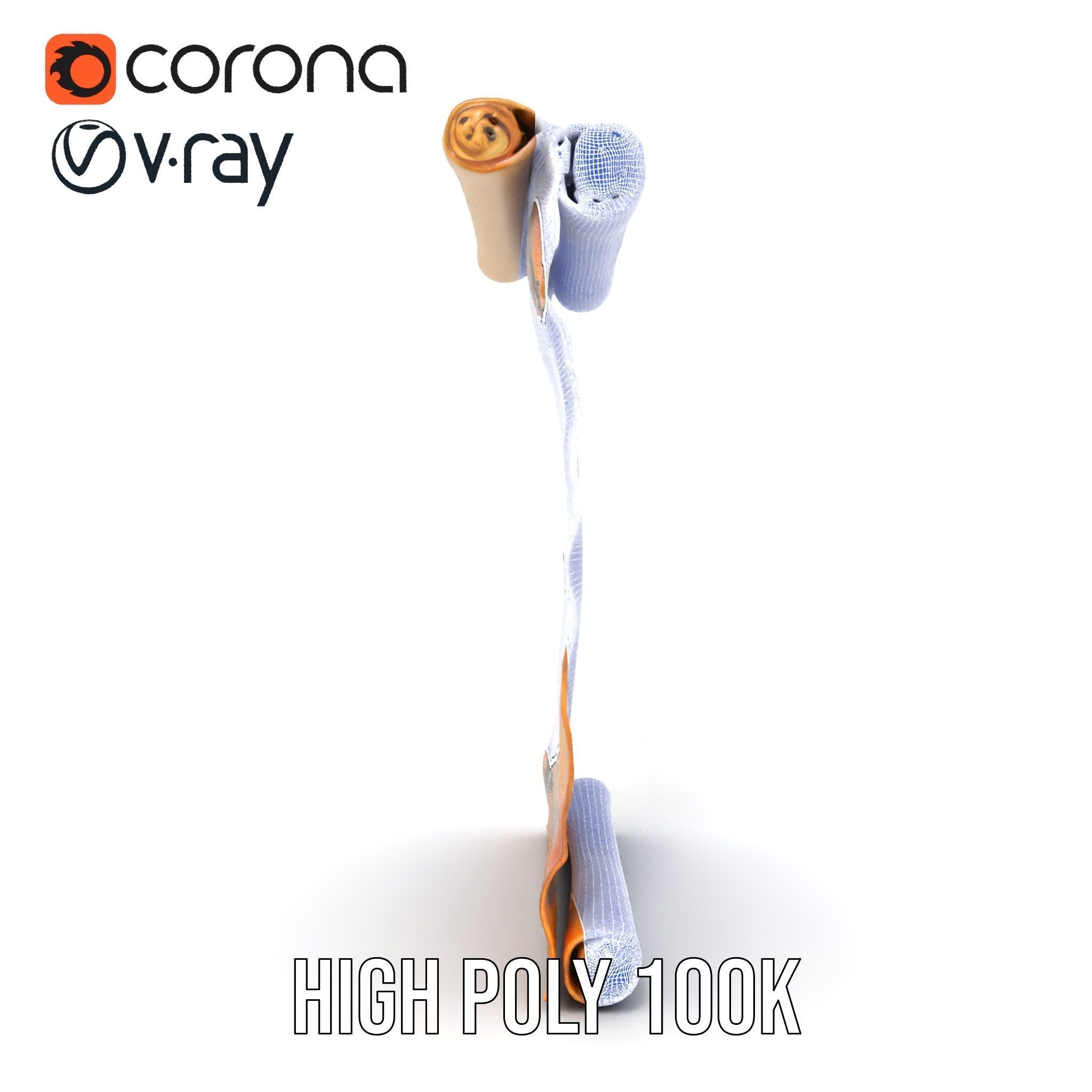 Ornate Ancient Scroll Model Pack with Arabic Script Low-poly 3D model_32