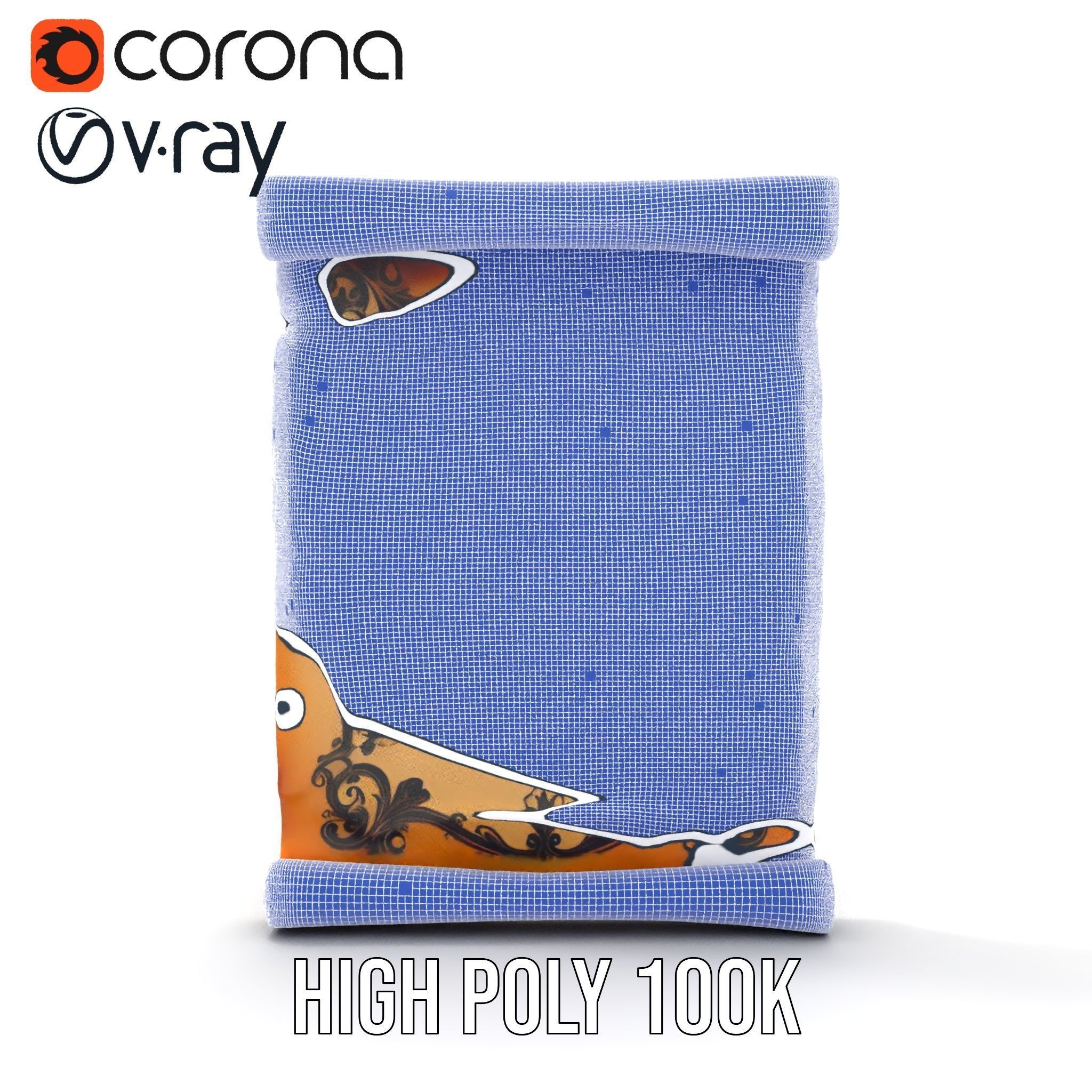 Ornate Ancient Scroll Model Pack with Arabic Script Low-poly 3D model_33