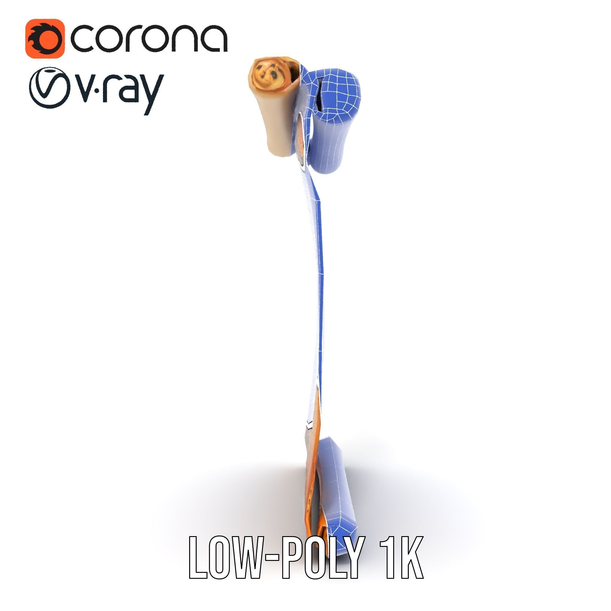 Ornate Ancient Scroll Model Pack with Arabic Script Low-poly 3D model_30