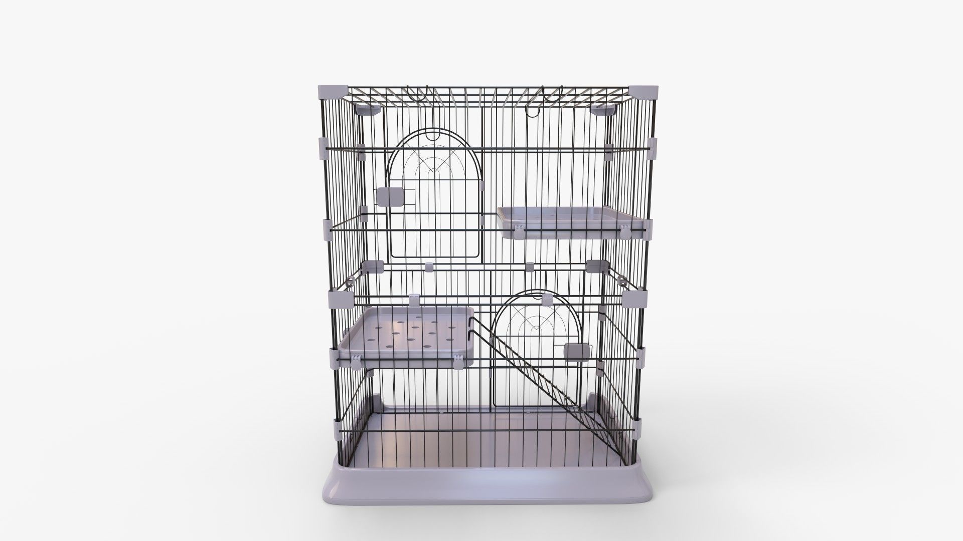 IRIS Tier Wire Cat Cage 3D model_3
