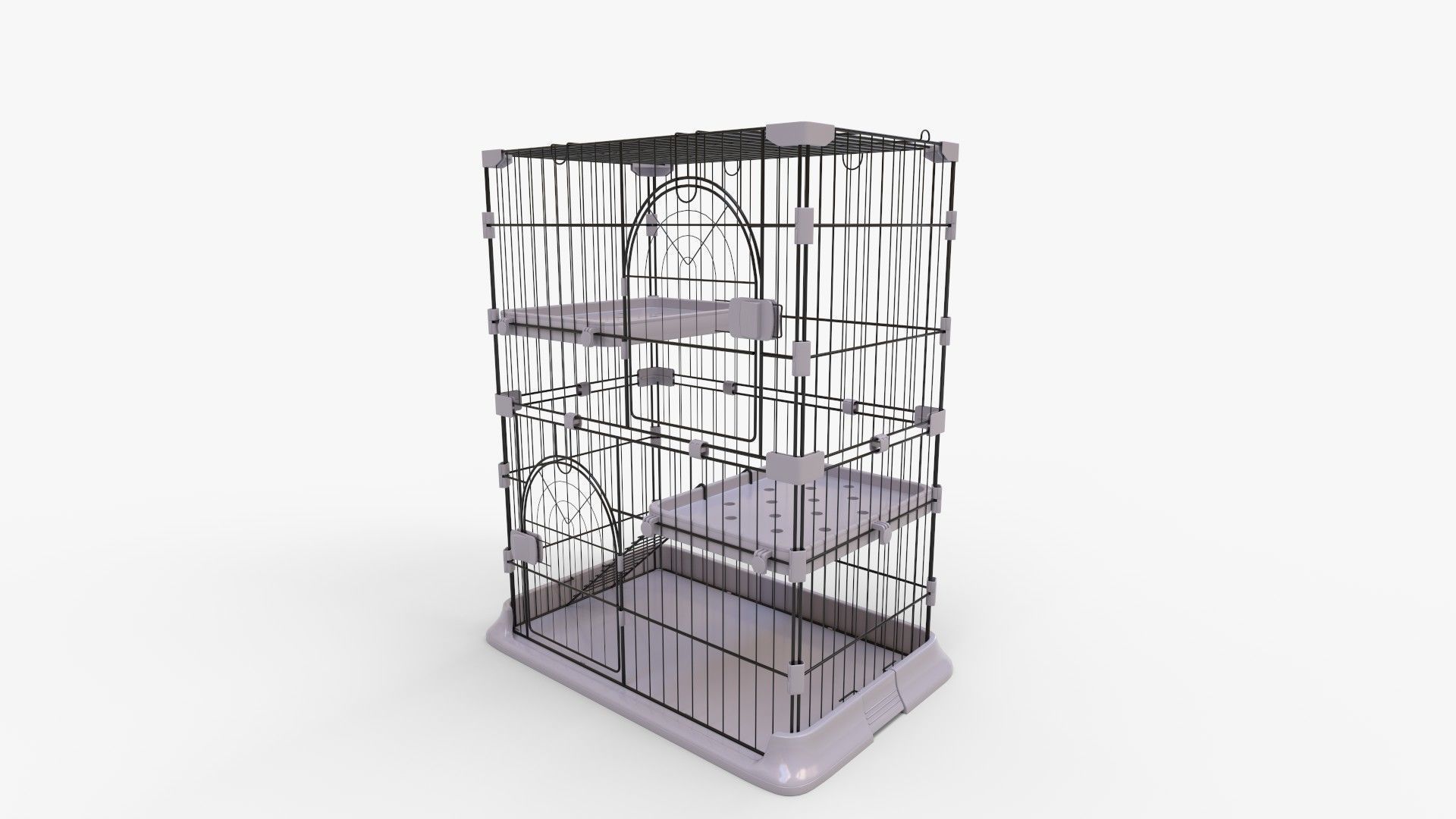 IRIS Tier Wire Cat Cage 3D model_6