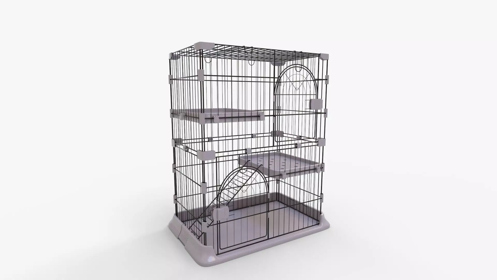 IRIS Tier Wire Cat Cage 3D model_0